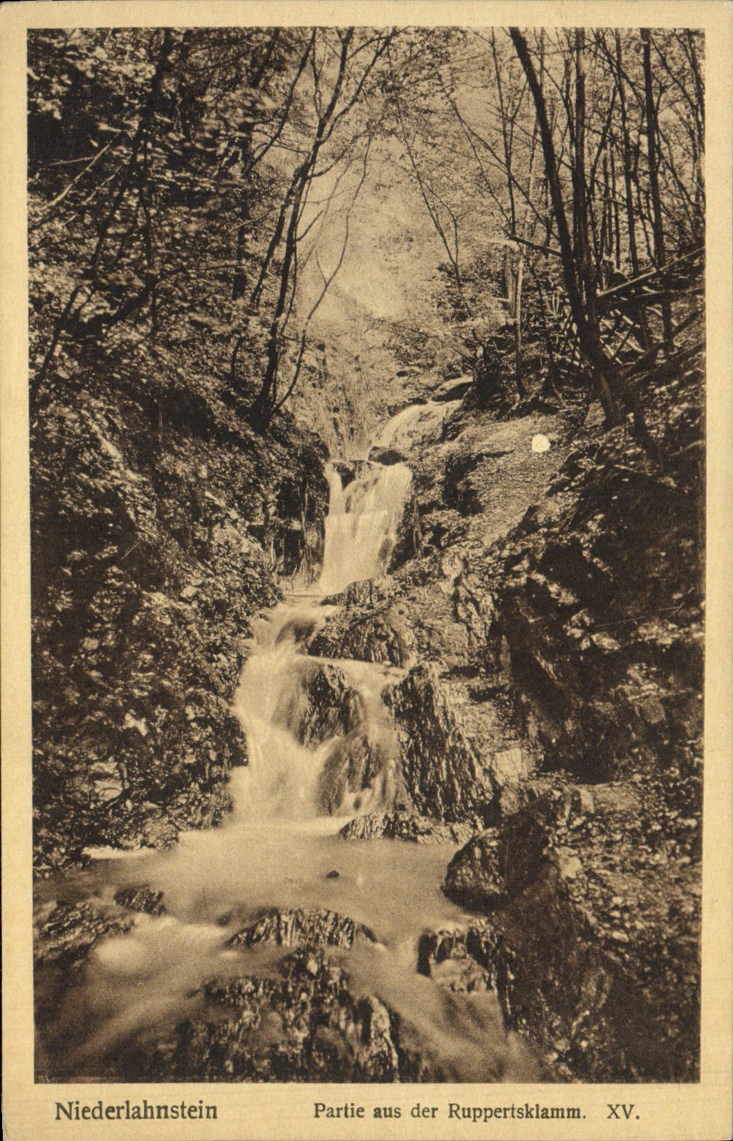 POSTAL Aus dejado Niederlahnstein Der Ruppertsklamm de la VENDIMIA