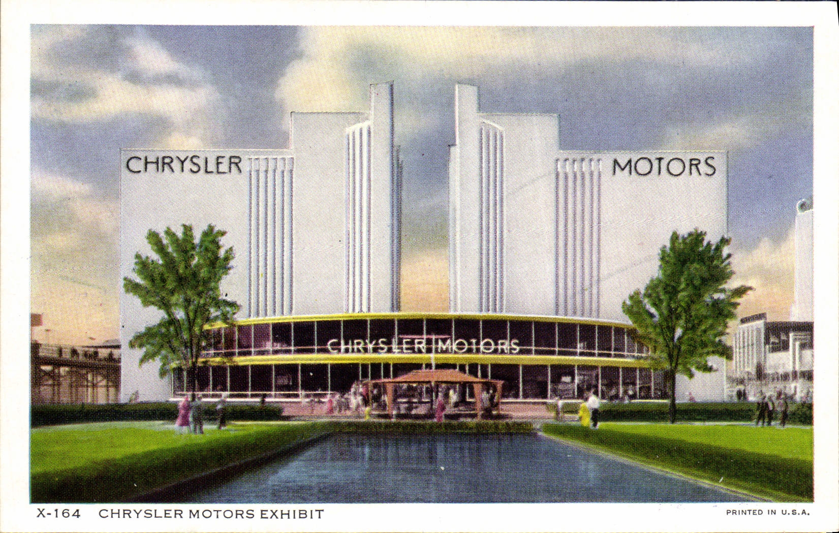 VINTAGE POSTCARD Chrysler Motors Exhibit