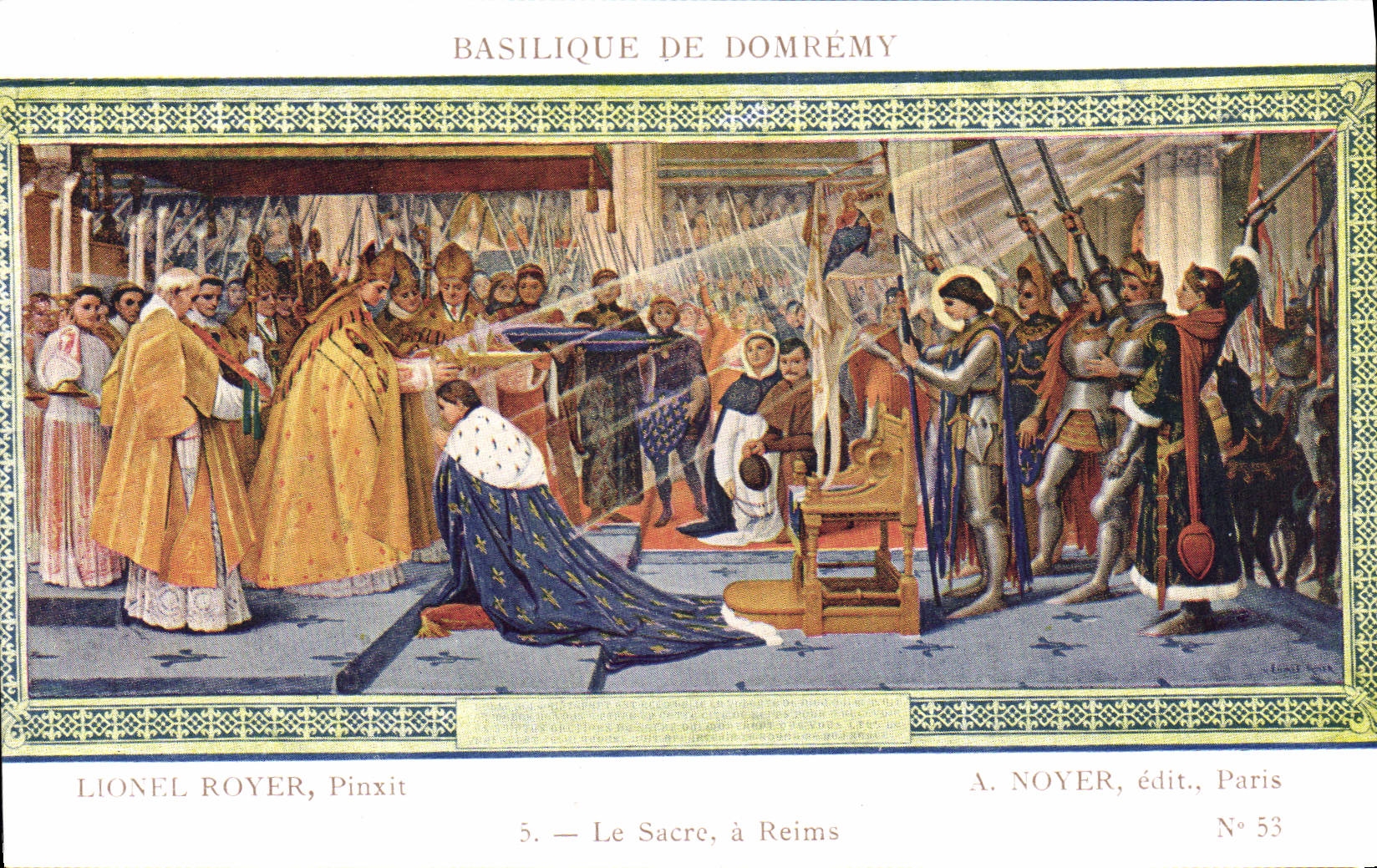CPA Basilique De Domeremy Lionel Royer Le sacre a Reims Jeanne d'arc