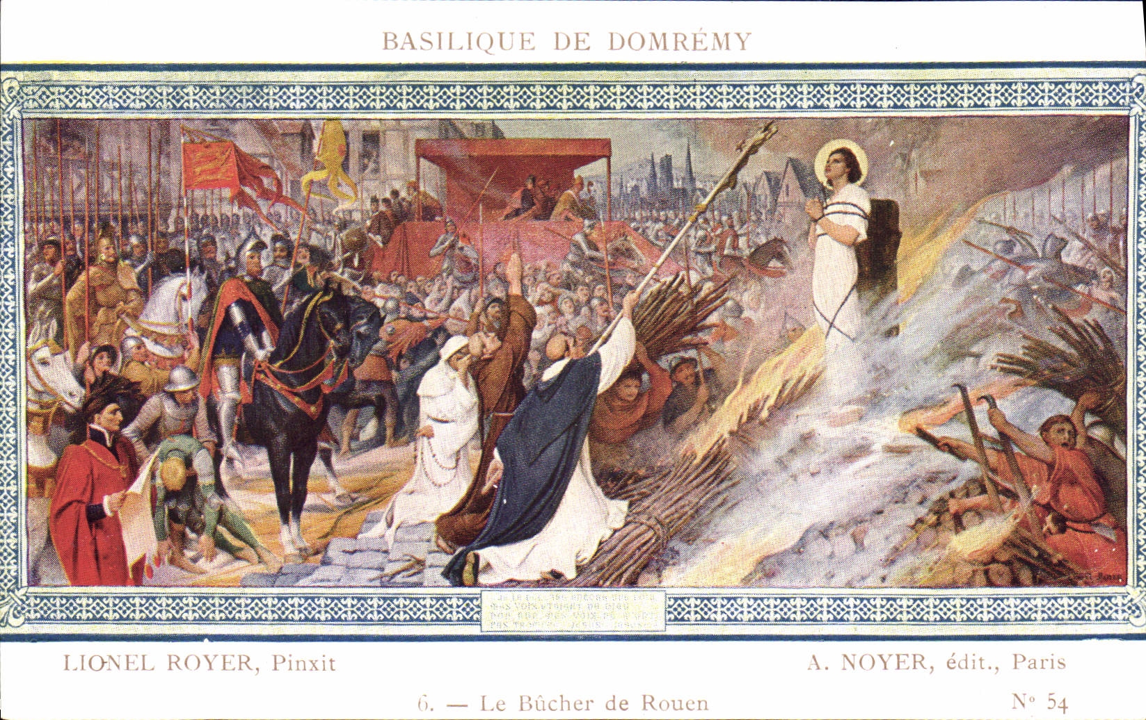 CPA Basilique De Domeremy Lionel Royer Le bucher de Rouen Jeanne d'arc
