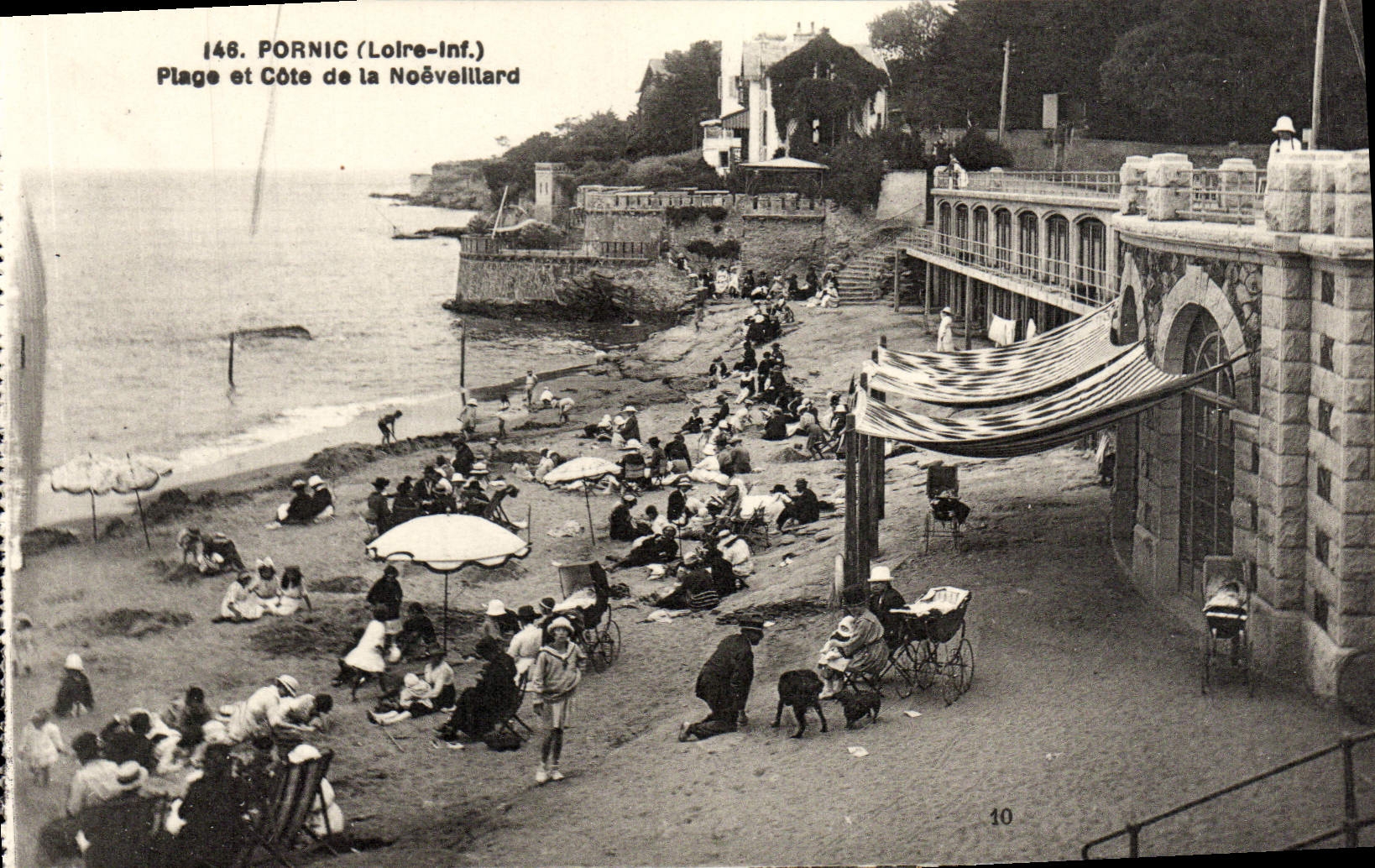 VINTAGE POSTCARD Pornic Beach And Cote Of Noeveillard