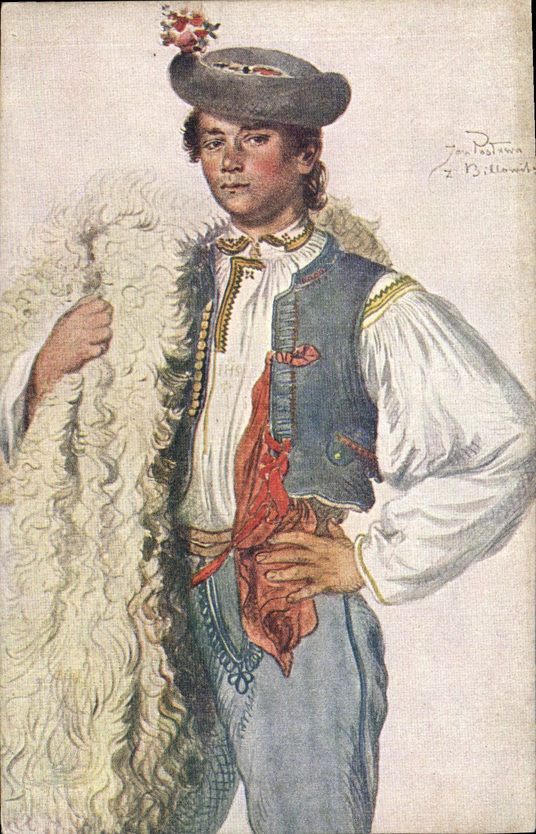 VINTAGE POSTCARD Josef Manes Jan Postava Z Brezolup