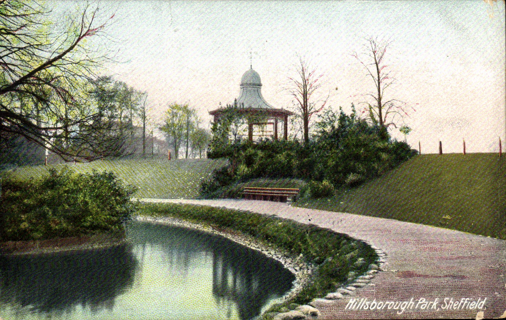VINTAGE POSTCARD Hillsborough Park Sheffield