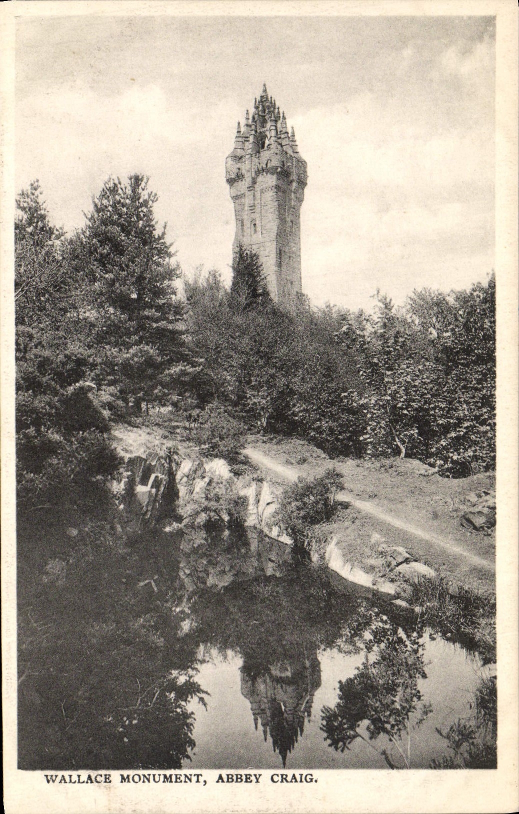 Abadía Craig del monumento de Wallace de la POSTAL de la VENDIMIA
