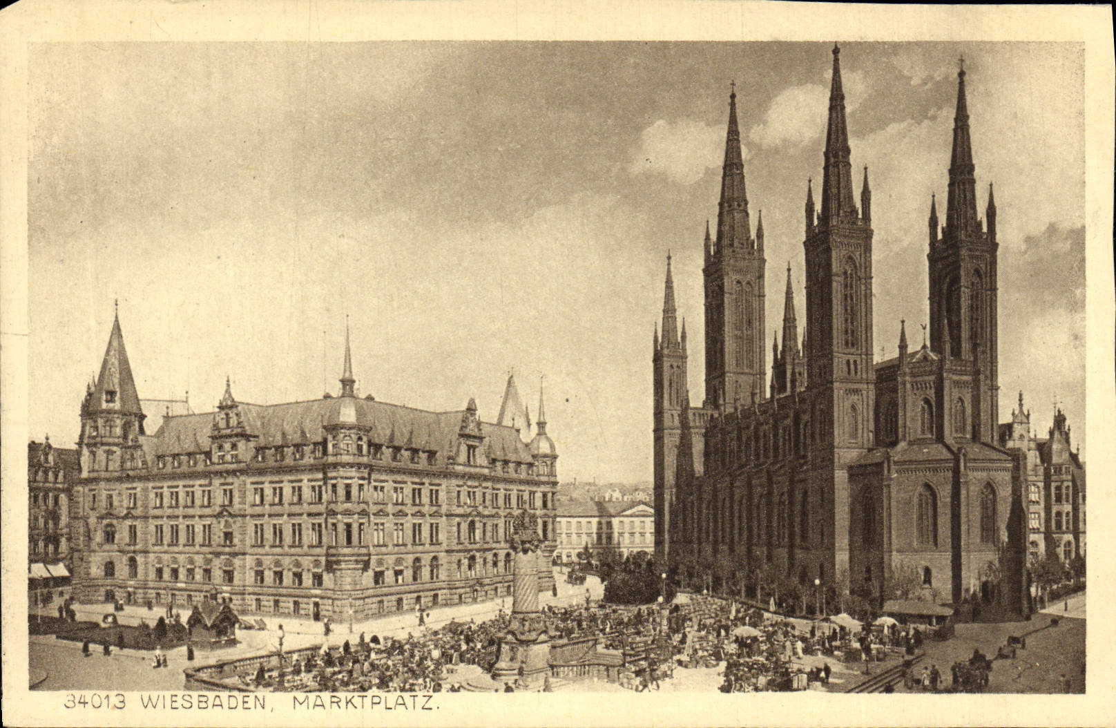 CPA Wiesbaden Marktplatz