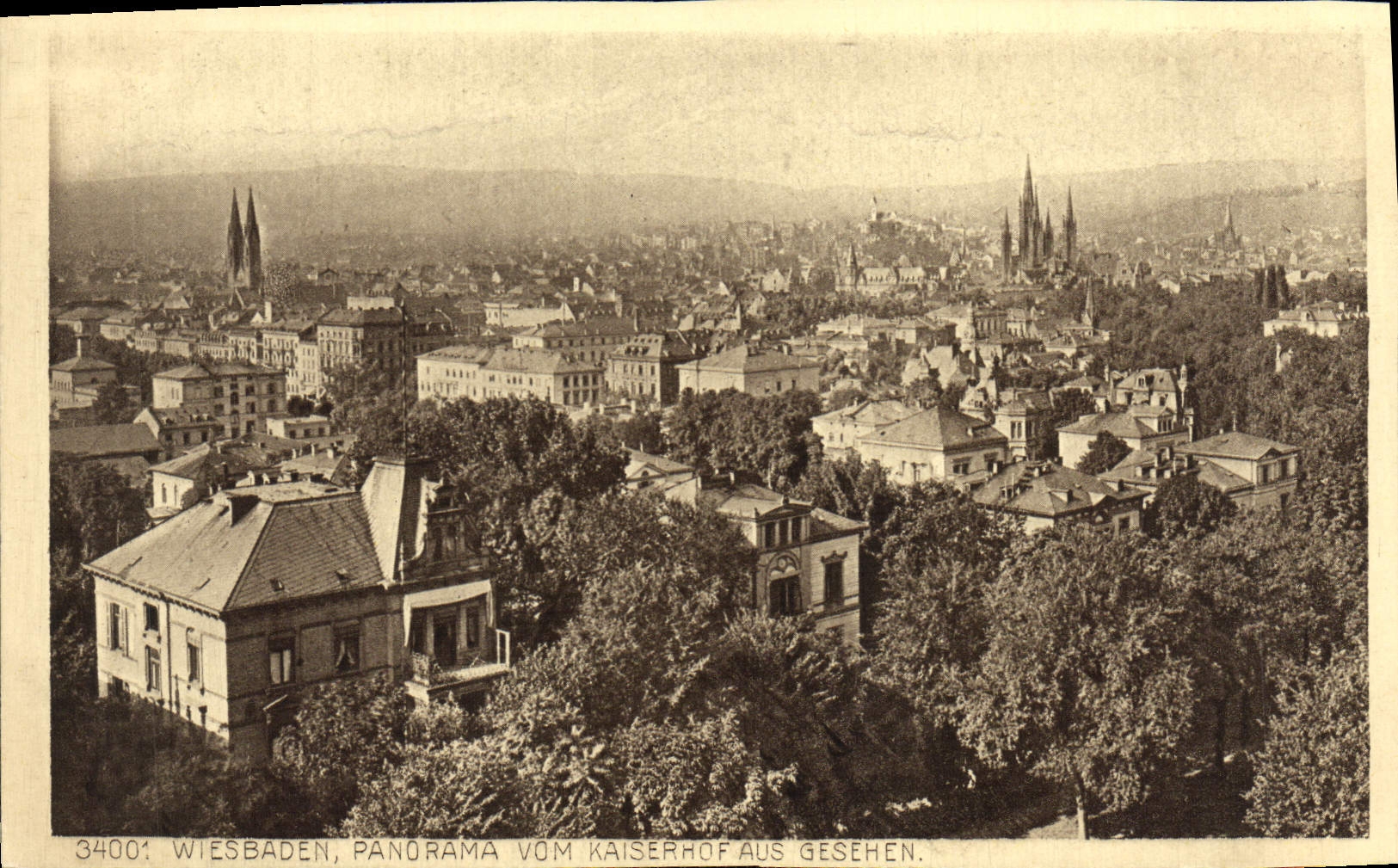 CPA Wiesbaden Panorama Vom Kaiserrof Aus Gesehen
