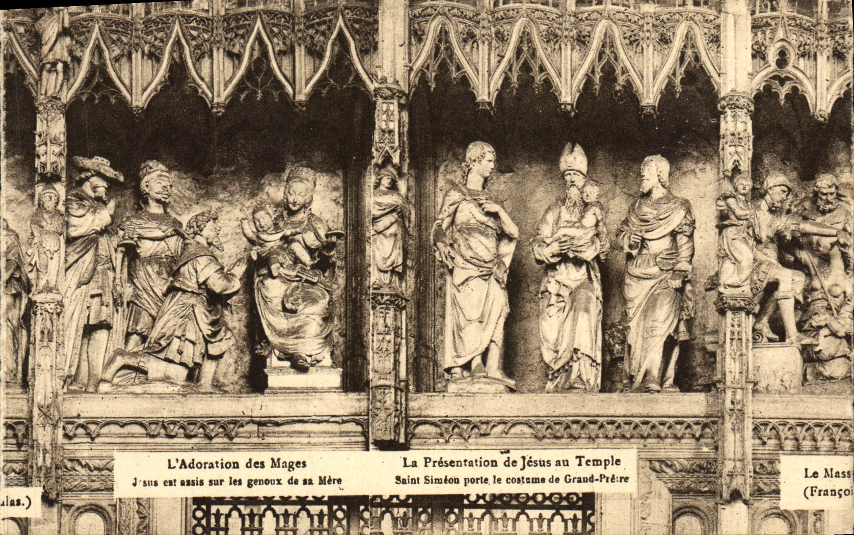 CPA Chartres l'Adoration Des Mages La Presentation De Jesus Au Temple Saint Simeon Porte Le Costume De Grand
