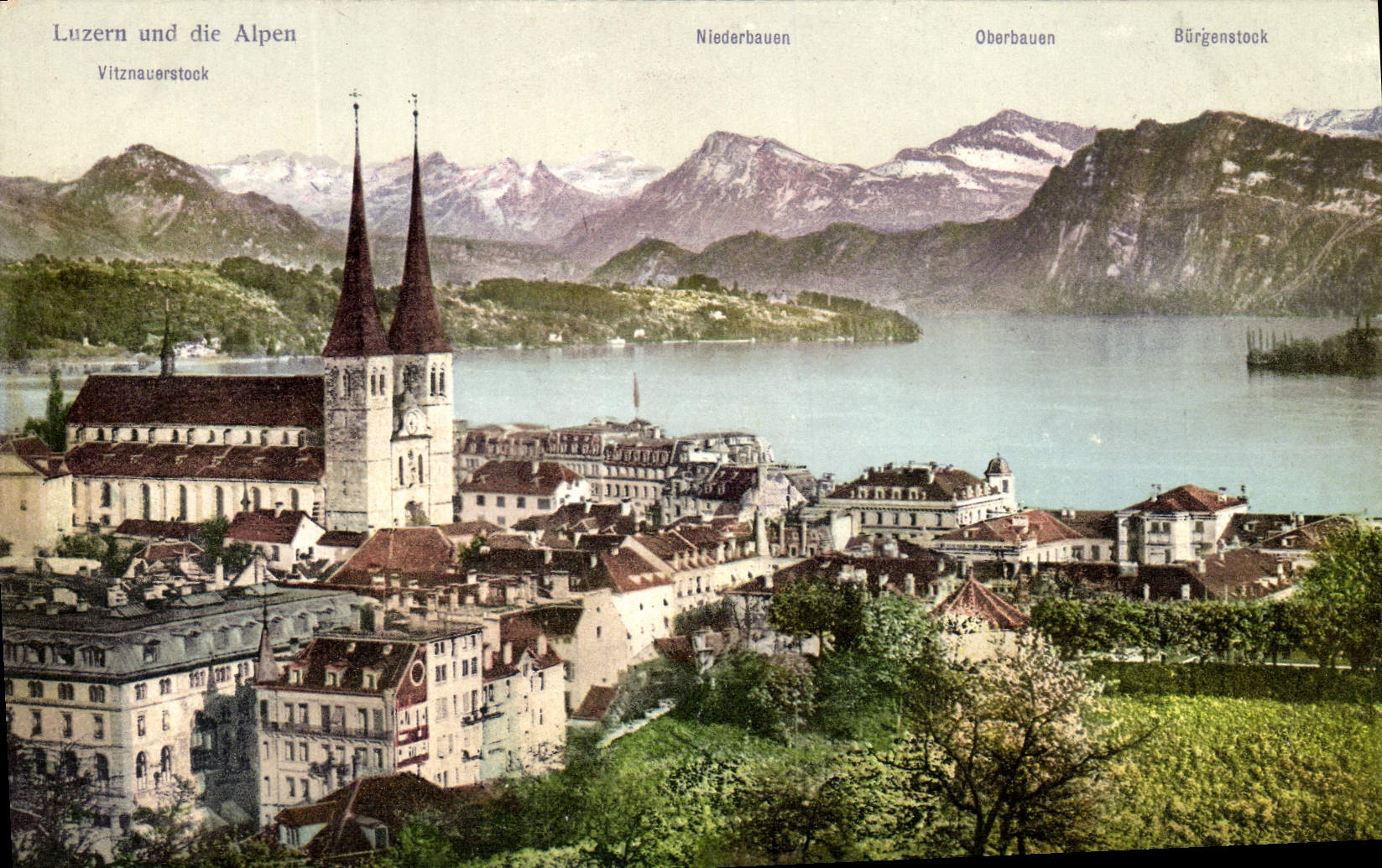 CPA Luzern und die Alpen 