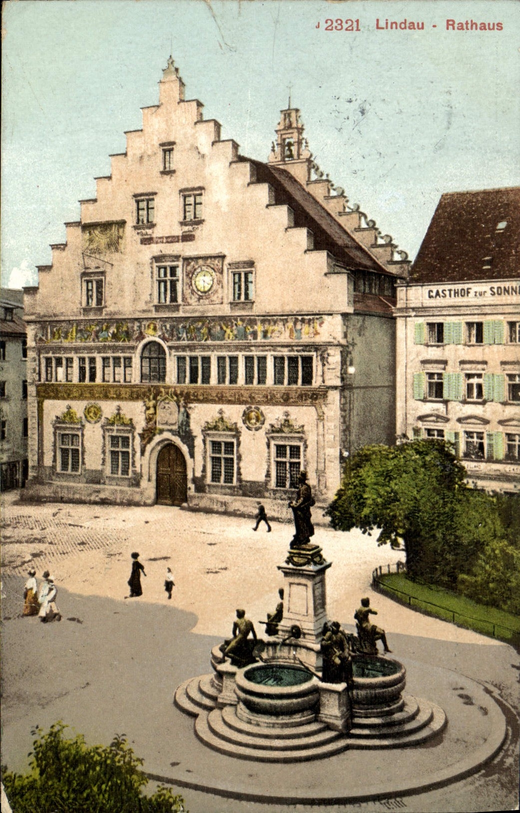VINTAGE POSTCARD Lindau Rathaus
