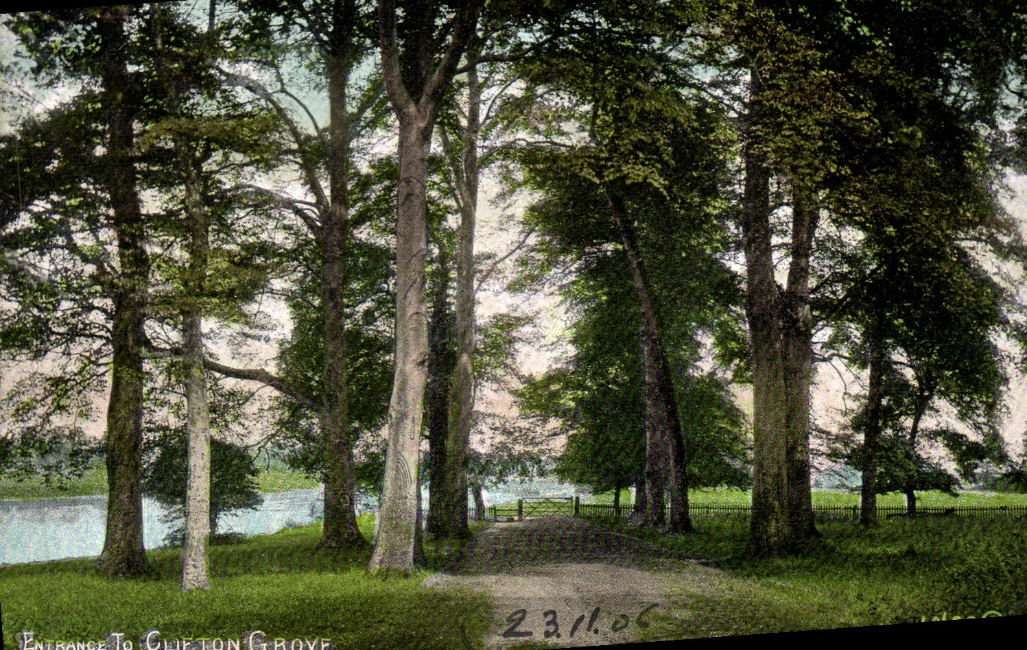 VINTAGE POSTCARD Fan-in To Clifton Grove Nottignham