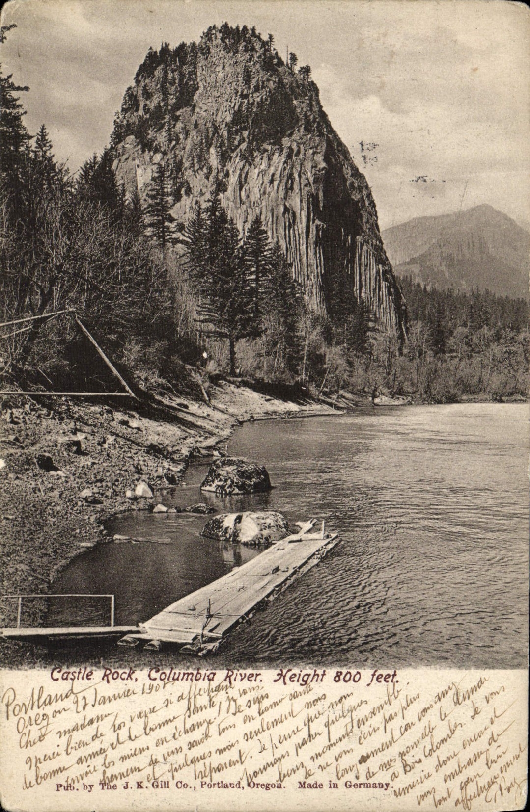 VINTAGE POSTCARD Castle Columbia Rock'n'roll To rivet
