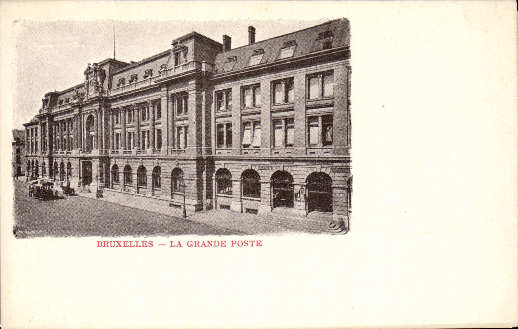 POSTAL Bruselas de la VENDIMIA la oficina de correos grande