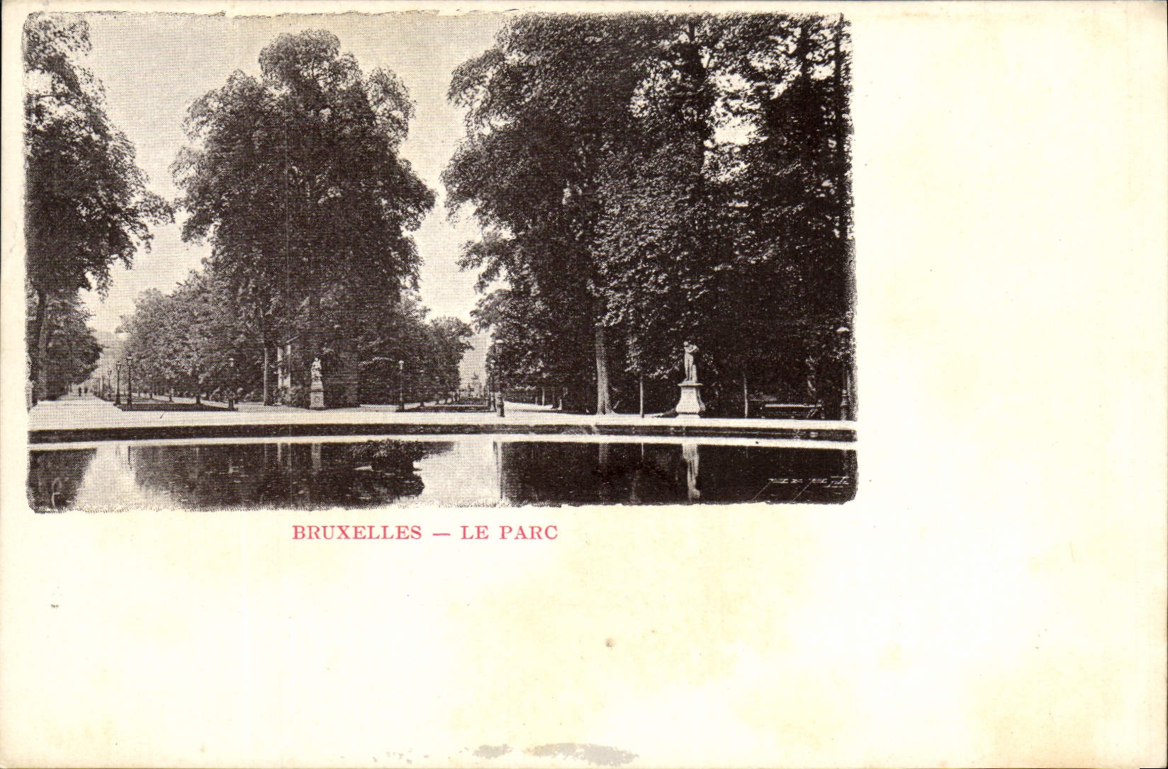 VINTAGE POSTCARD Brussels the Park