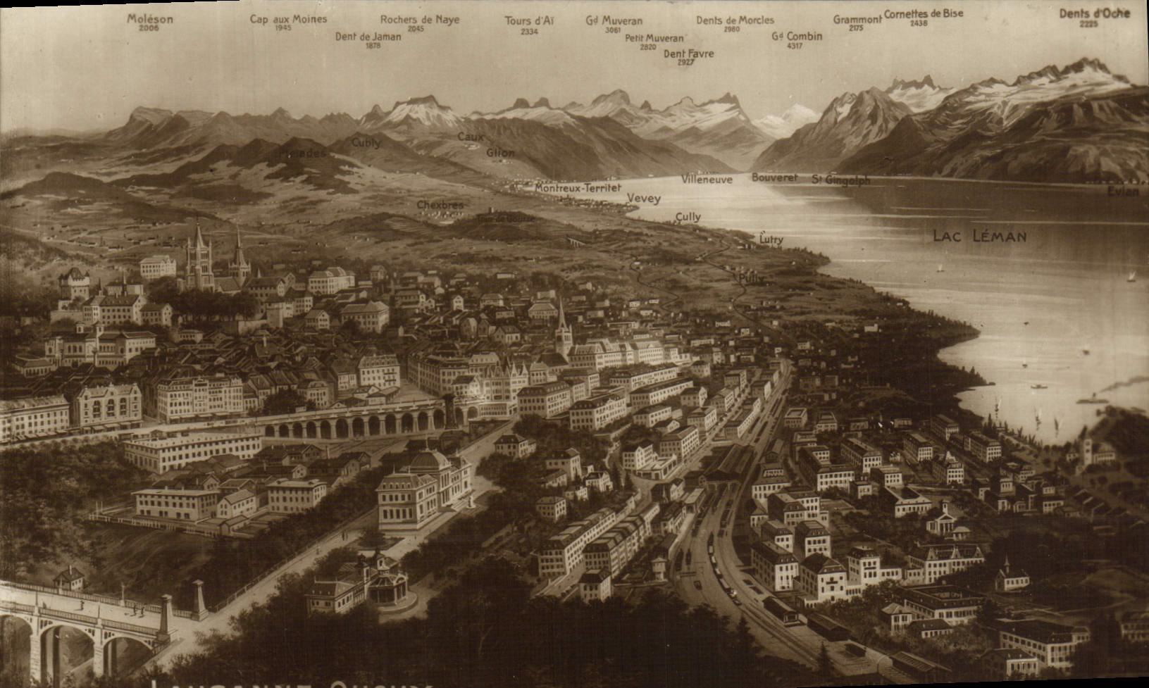 VINTAGE POSTCARD Lausanne Ouchy