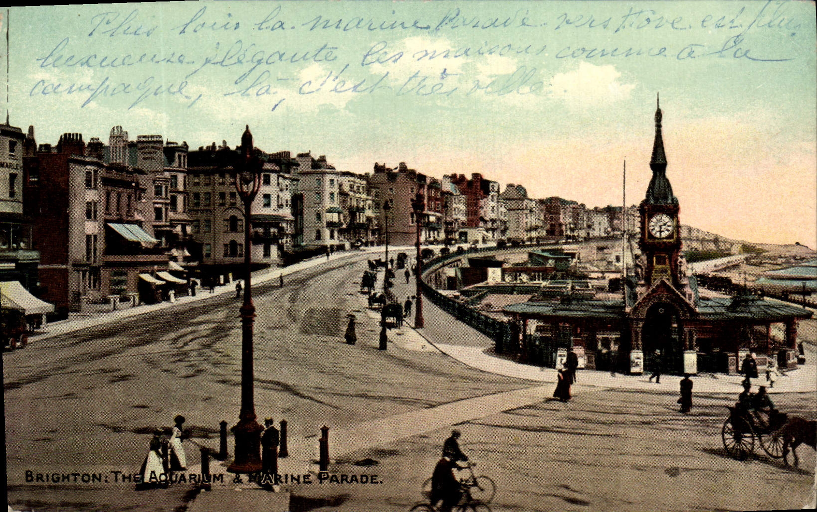 VINTAGE POSTCARD Brighton The Aquarium & Marine Parades