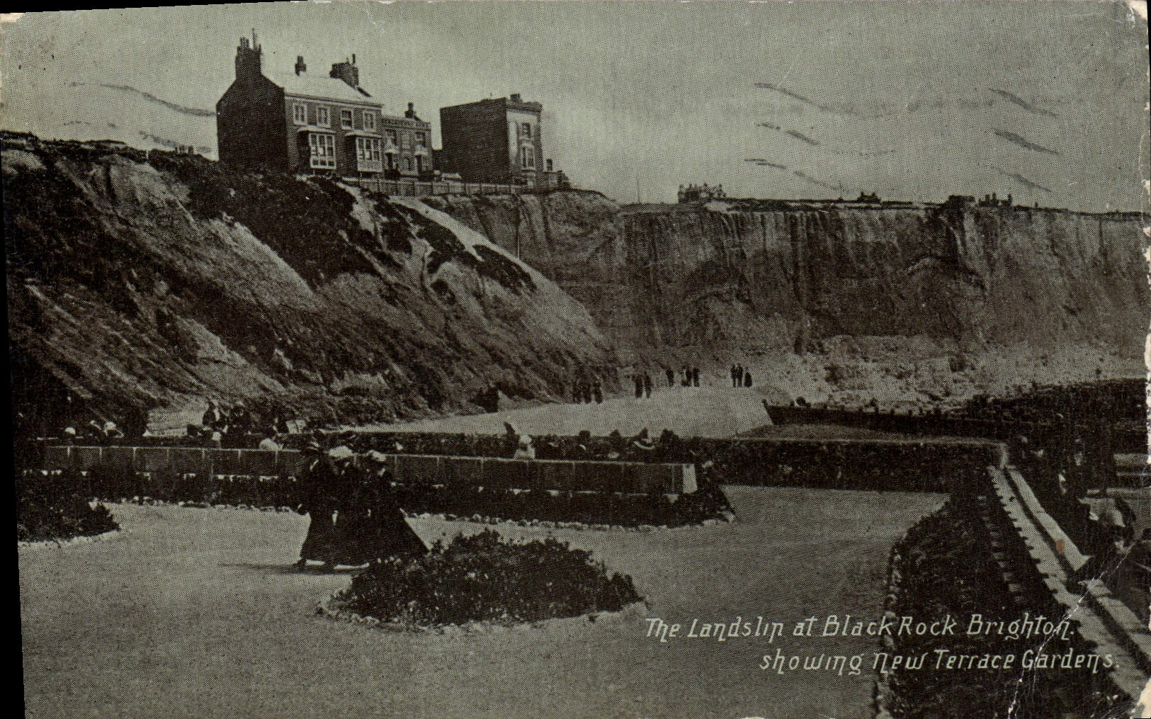 CPA The Landslin At Black Rock Brighton Showing New Terrace Gardens