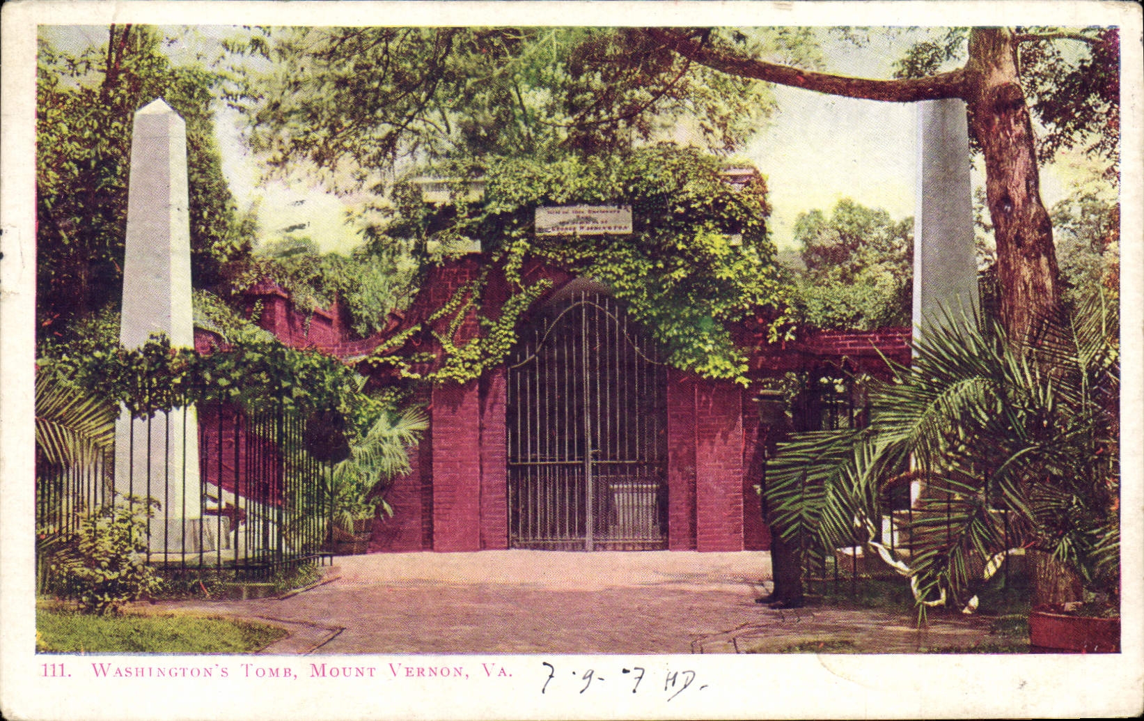 VINTAGE POSTCARD Washington' S Toma Mount Vernon