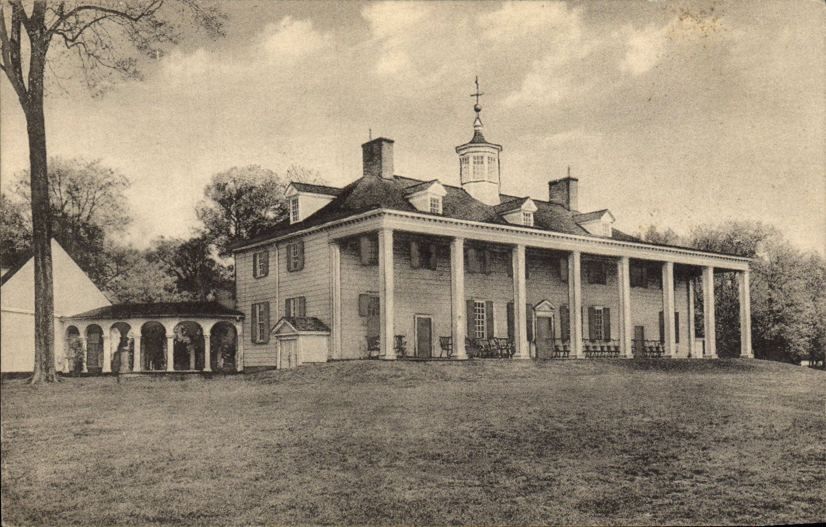 VINTAGE POSTCARD Mount Vernon Virginia Home Off George Washington