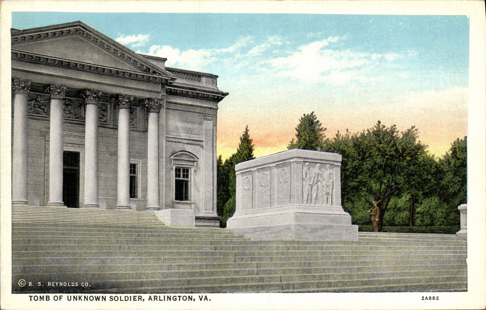 VINTAGE POSTCARD Tomb Of unknown Soldier Arlington Goes