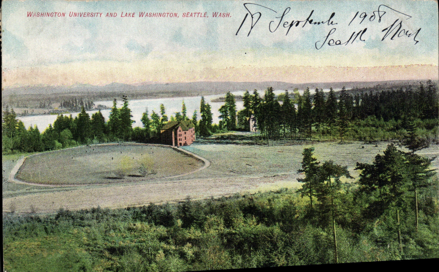 VINTAGE POSTCARD Washington University And Lake Washington Seattle Wash