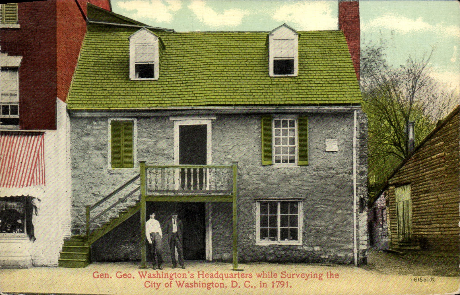 CPA Gen Geo Washington's Headquarters While Surveying The City Of Washington D C in 1791