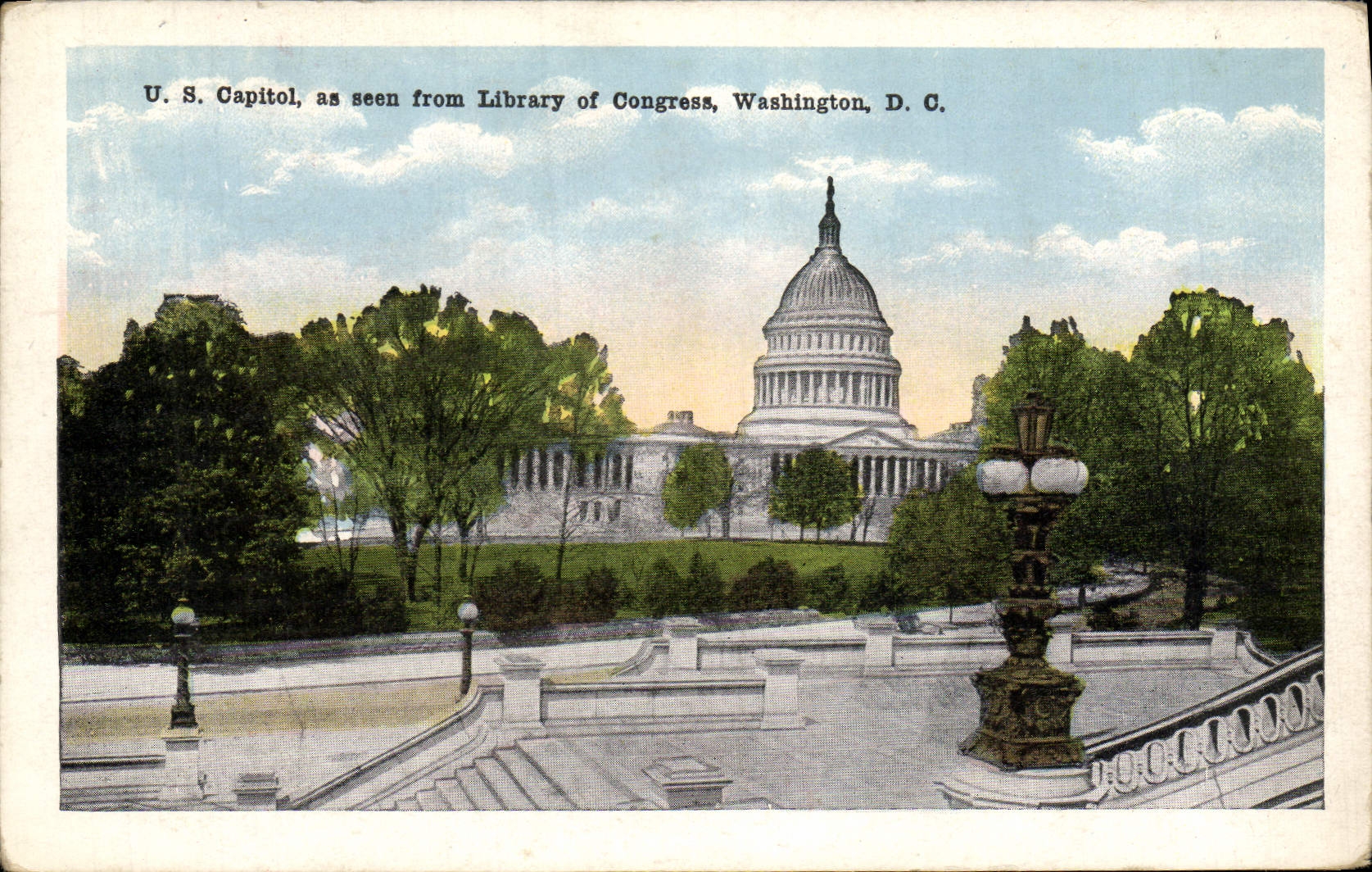CPA U S Capitol As Seen From Libray Of Congress Washington D C