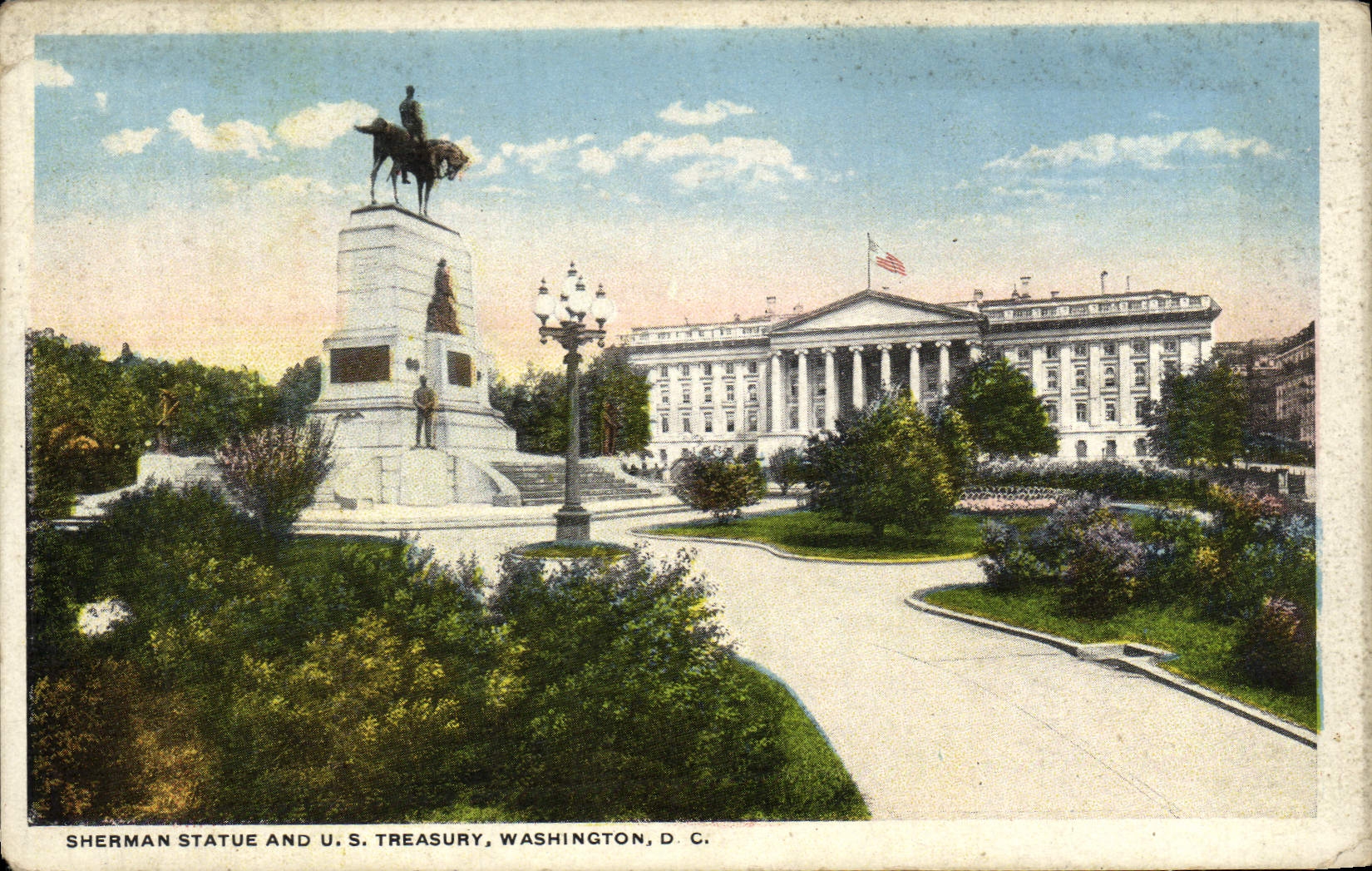 CPA Sherman Statue And U S Treasury Washington D C