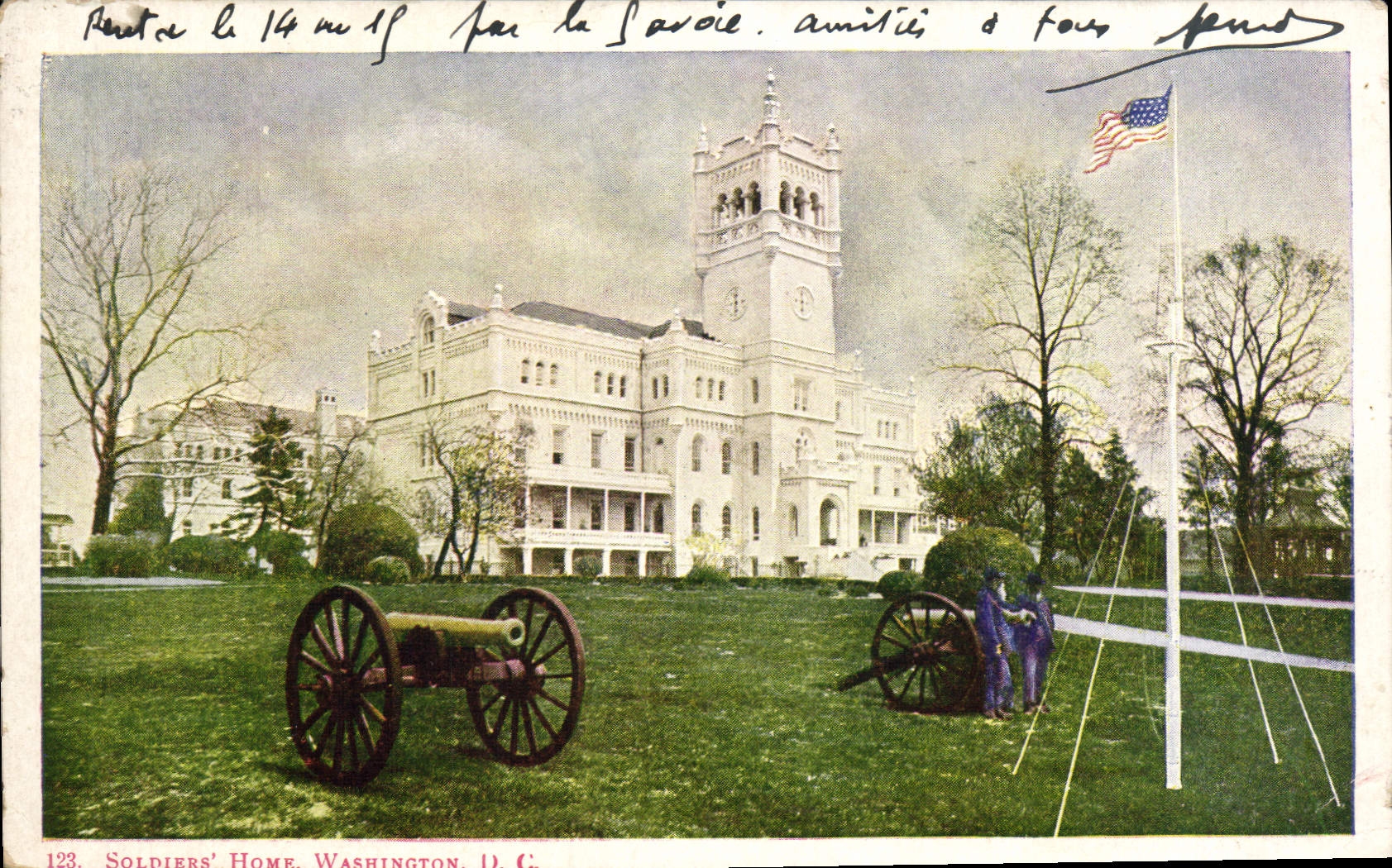 VINTAGE POSTCARD Soldiers Home Washington D C Militaria