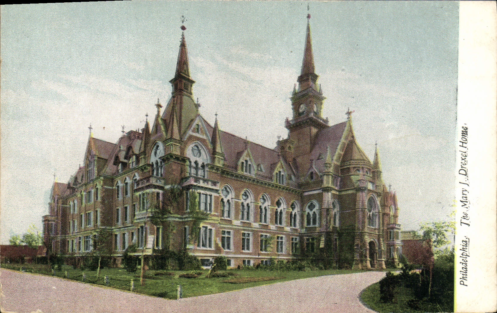 POSTAL Philadelphia de la VENDIMIA el hogar de Maria Drexel