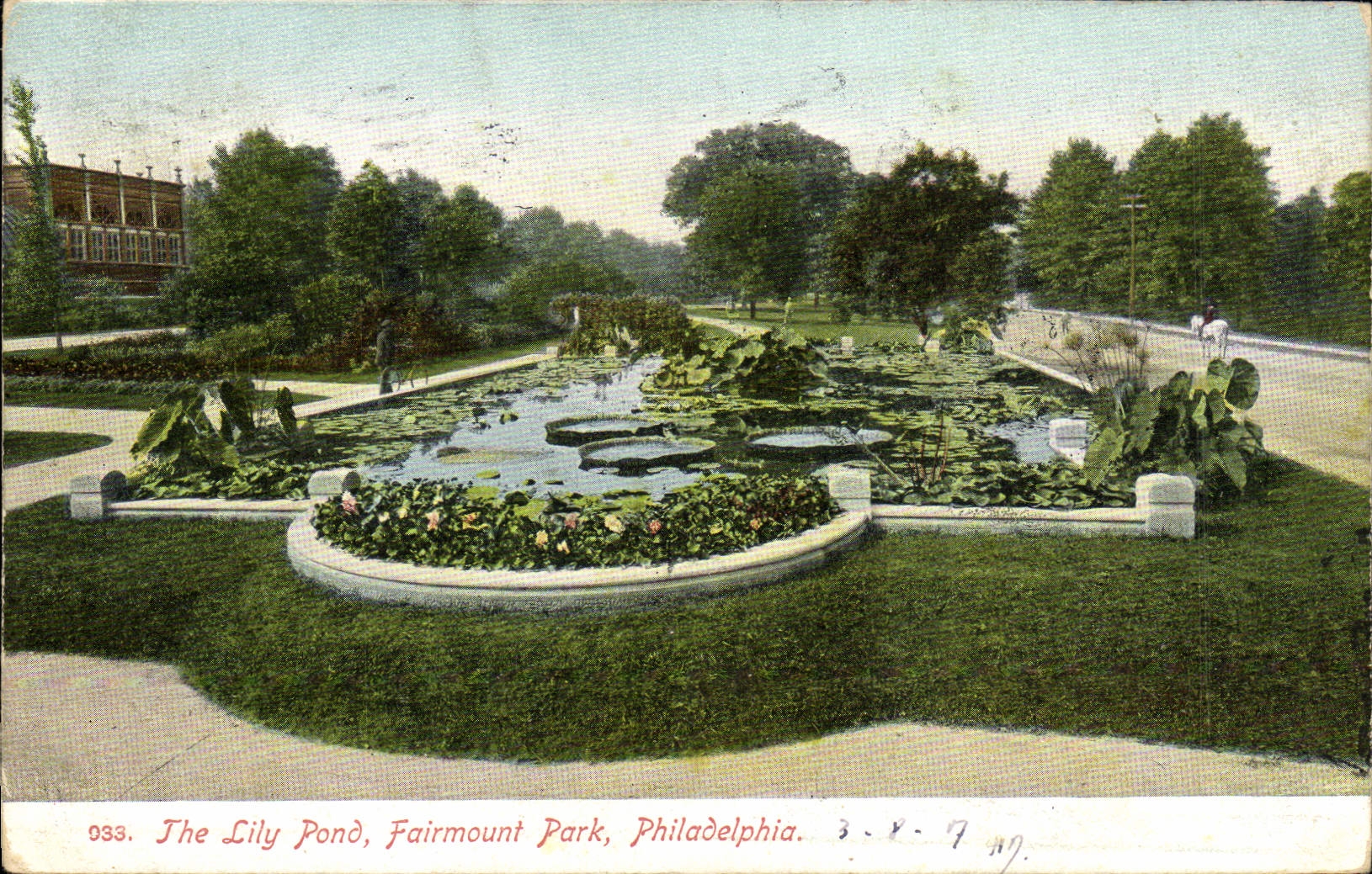 VINTAGE POSTCARD The Lily Lays Fairmount Park Philadelphia