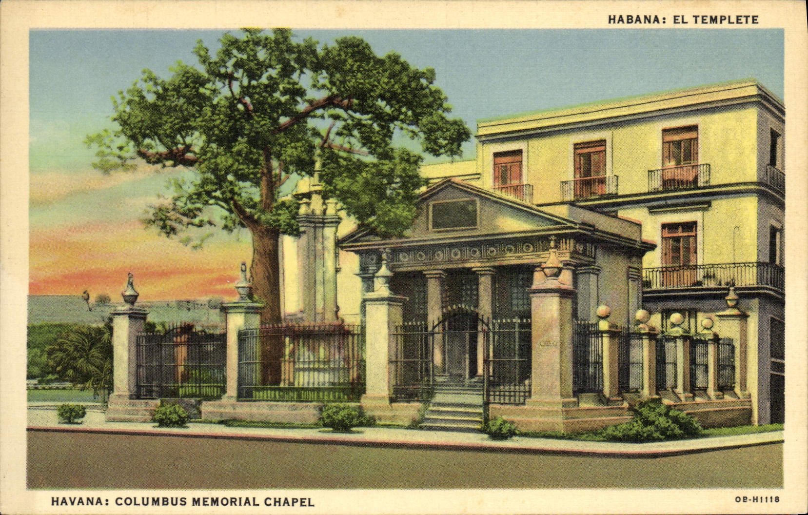 VINTAGE POSTCARD Havana Columbus Memorial Chapel Cuba