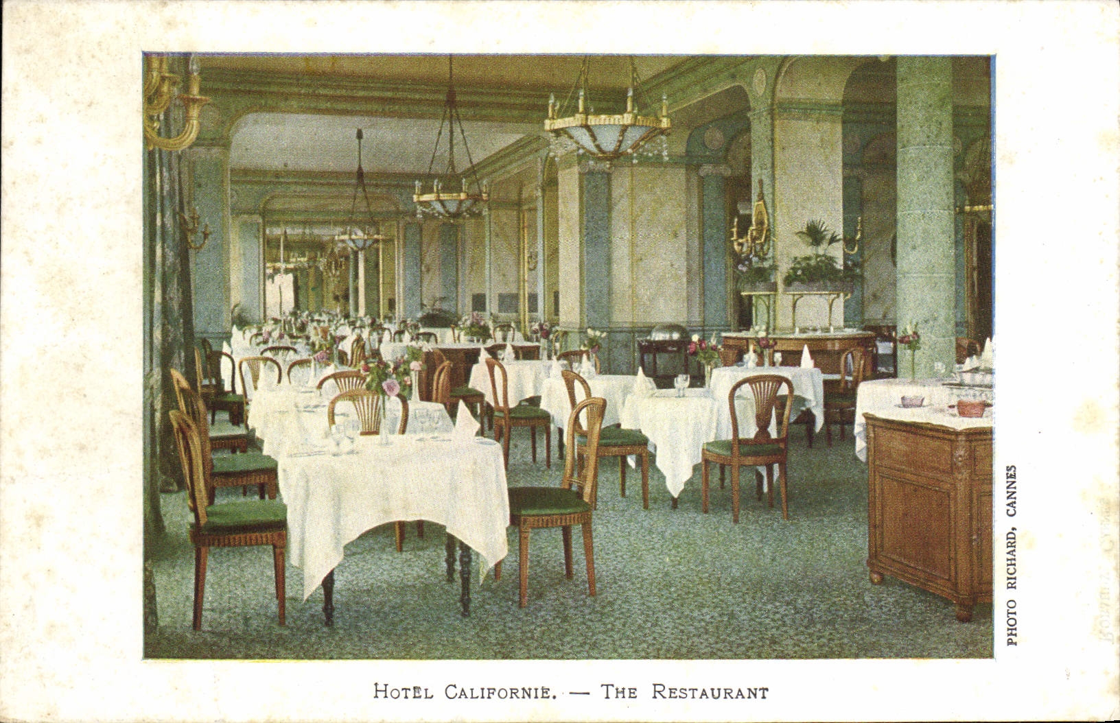 Hotel California de la POSTAL de la VENDIMIA la restauración