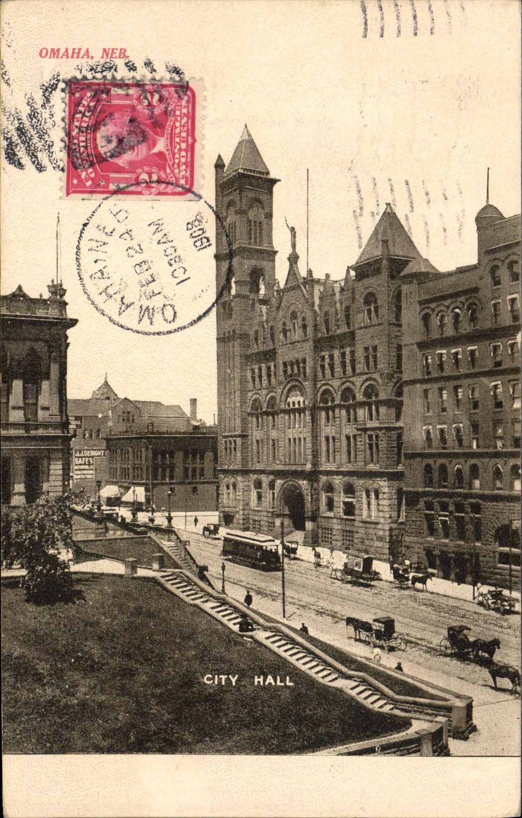 VINTAGE POSTCARD Omaha Neb City Hall