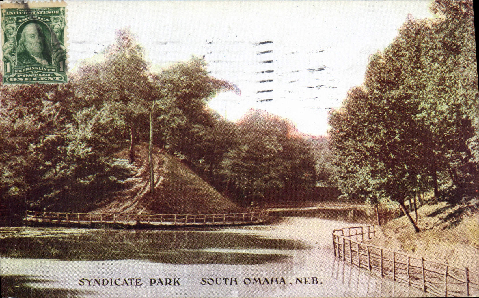 VINTAGE POSTCARD Syndicate Park South Omaha Neb