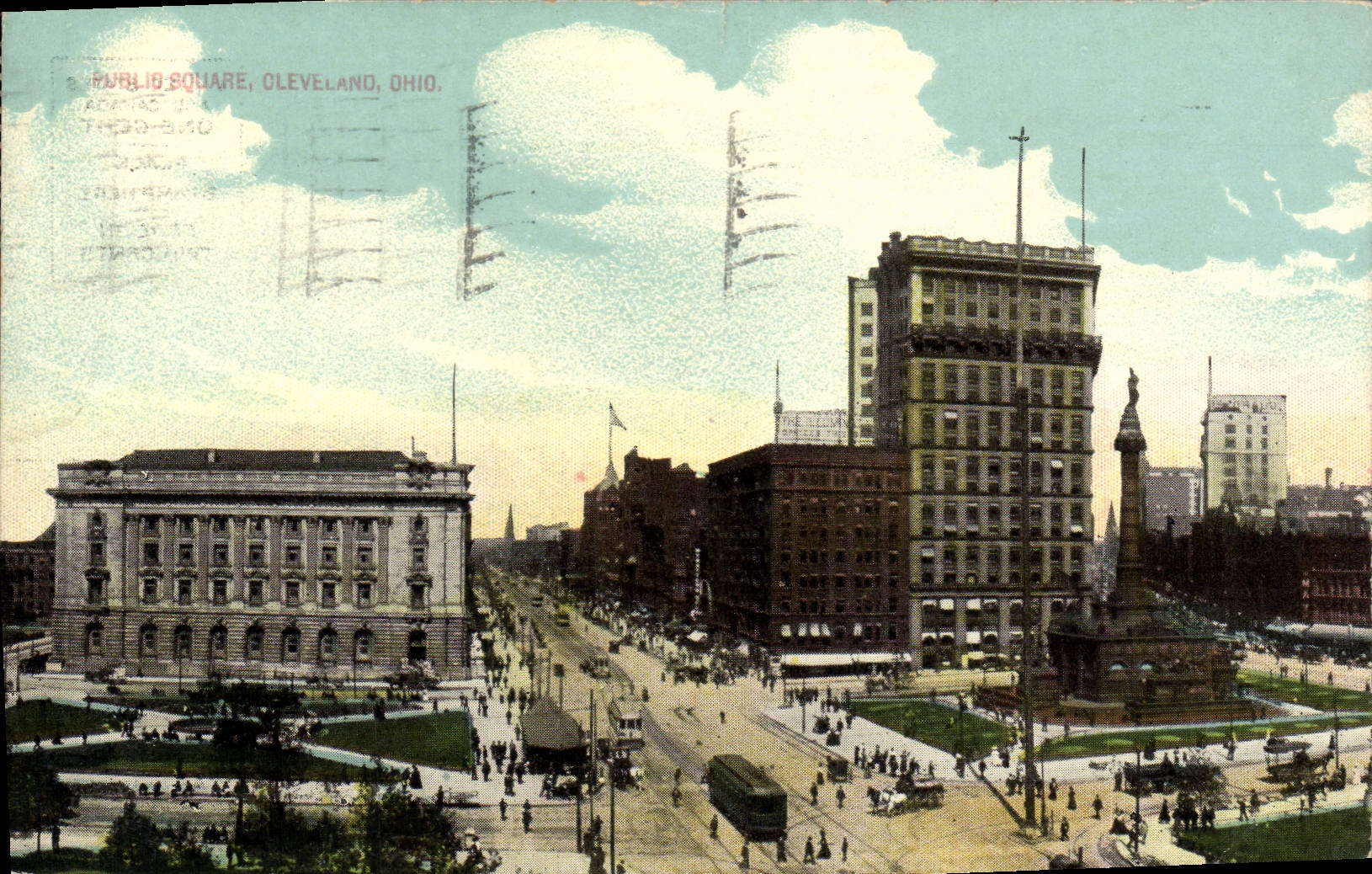 VINTAGE POSTCARD Publio public garden Cleveland Ohio