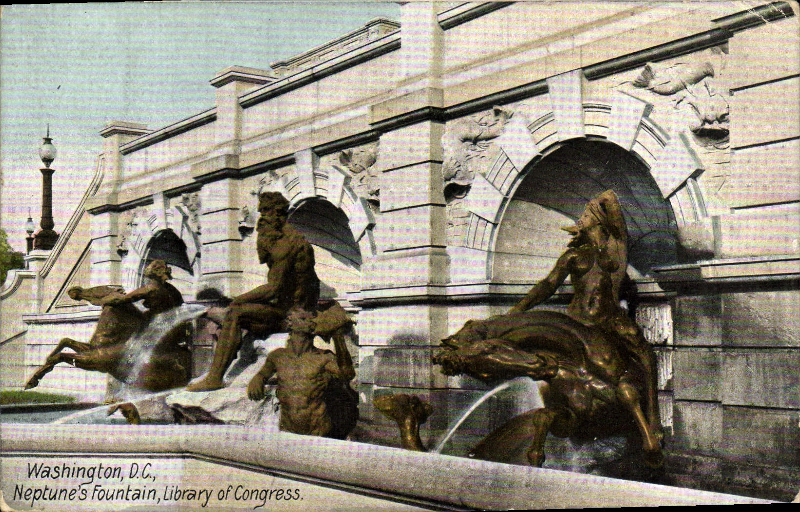 CPA Washington D C Neptune's Fountain Library Of Congress
