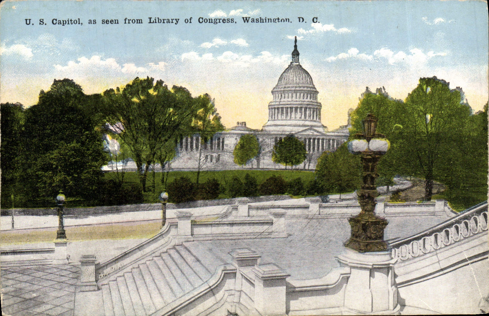CPA U S Capitol As Seen From Libray Of Congress Washington D C
