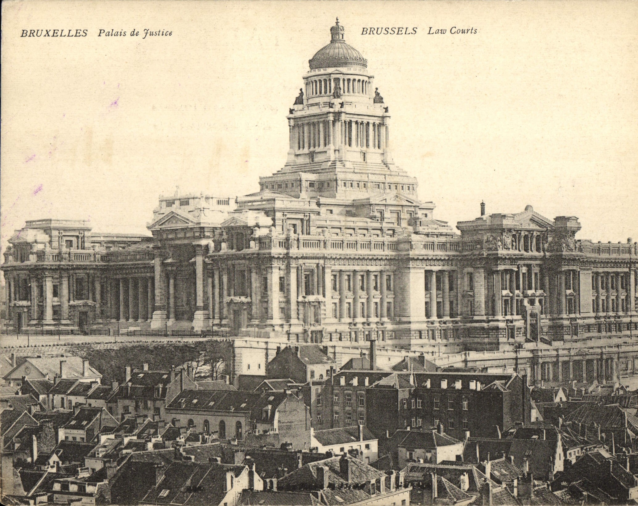 Cortes de ley de gran tamaño de Bruselas de la POSTAL de la VENDIMIA 18 * 14 cm