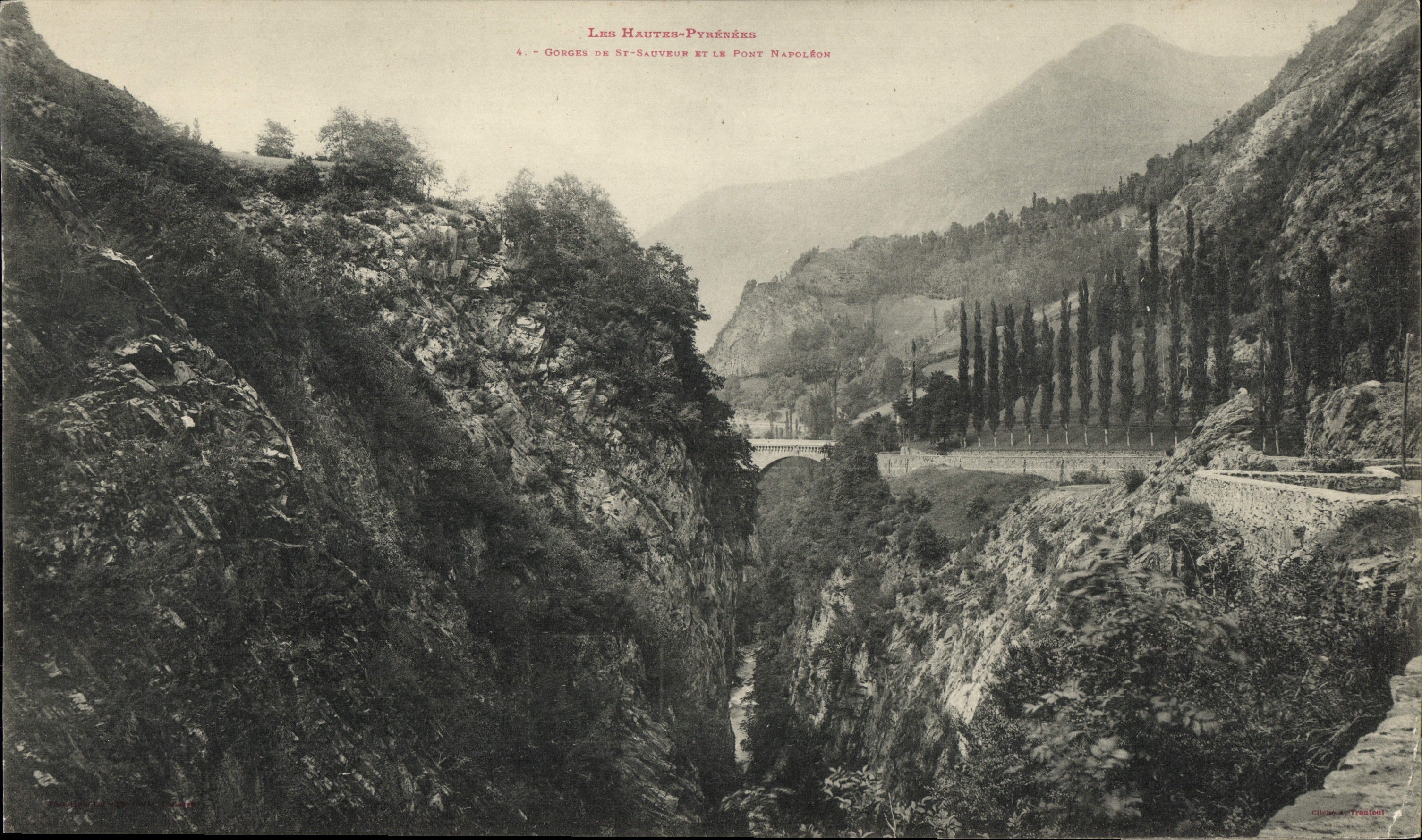 La catarata de gran tamaño de la POSTAL de la VENDIMIA del ahorrador del St y del Napoleon tiende un puente sobre 25 * 15 cm