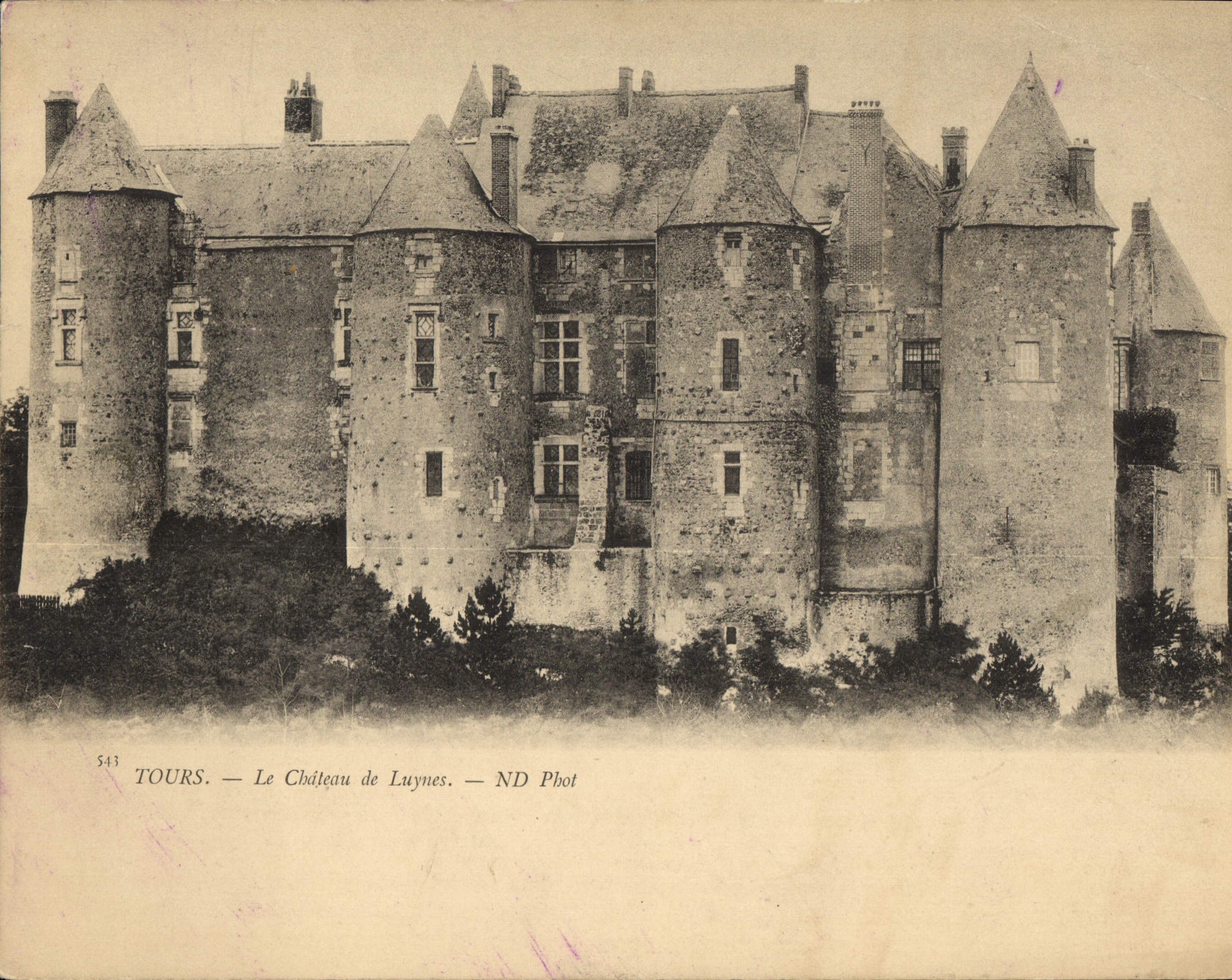 Viajes de gran tamaño de la POSTAL de la VENDIMIA el castillo de Luynes 18 * 14 cm
