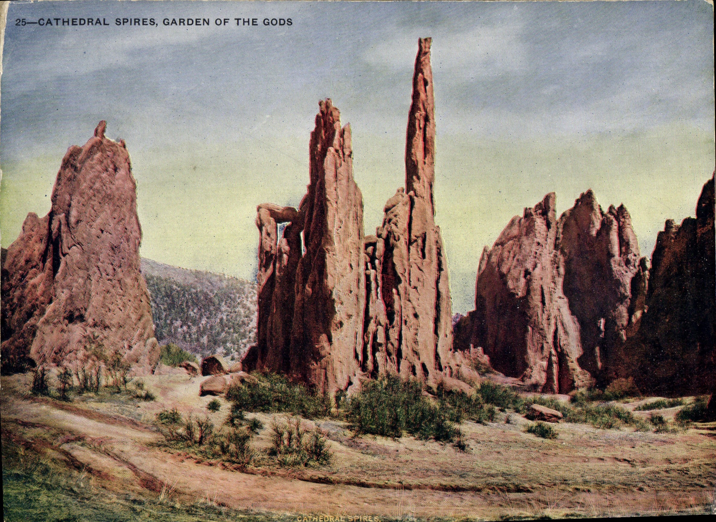 Espirales de gran tamaño del jardín de la catedral de la POSTAL de la VENDIMIA de dioses 20 * 14.5 cm