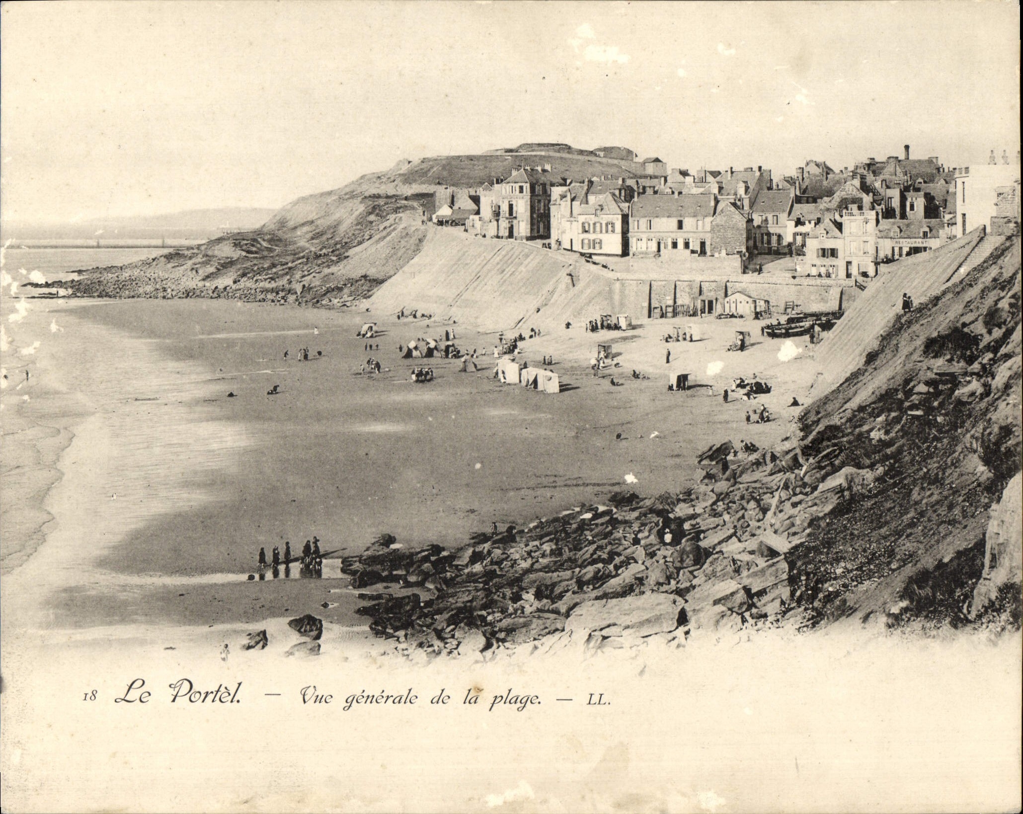 Opinión de gran tamaño de Portel de la POSTAL de la VENDIMIA de la playa 17 * 13.5 cm