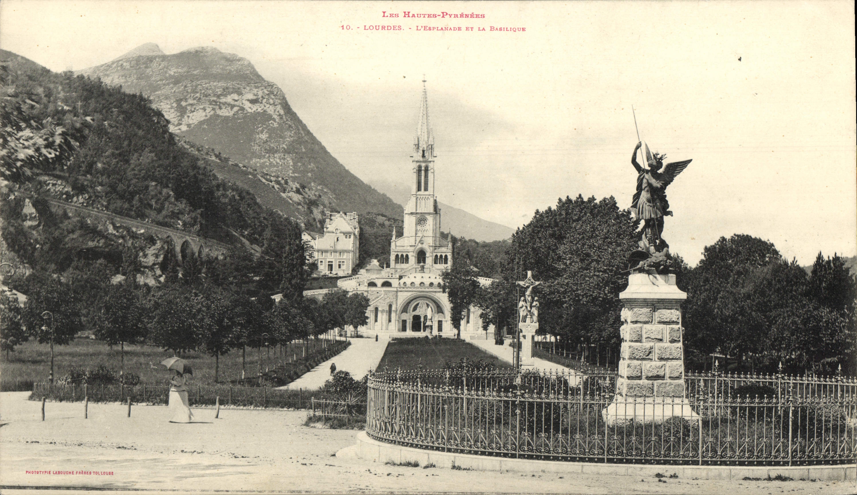Puertas de gran tamaño de la POSTAL de la VENDIMIA la explanada y la basílica 25 * 14.5 cm