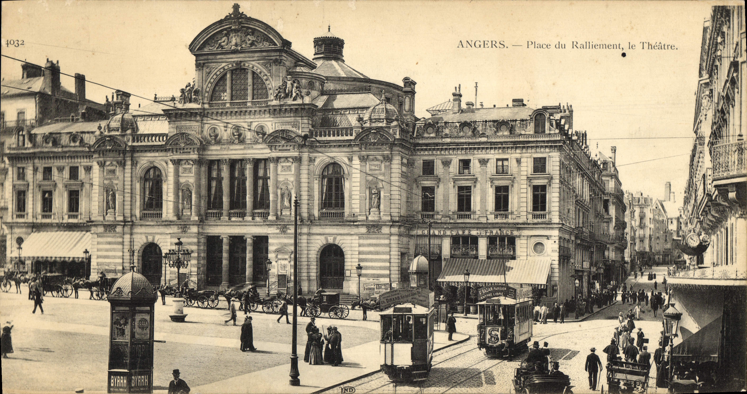 La POSTAL de la VENDIMIA encoleriza los lugares de gran tamaño que reúnen las tranvías 27.5 * 14 cm del teatro