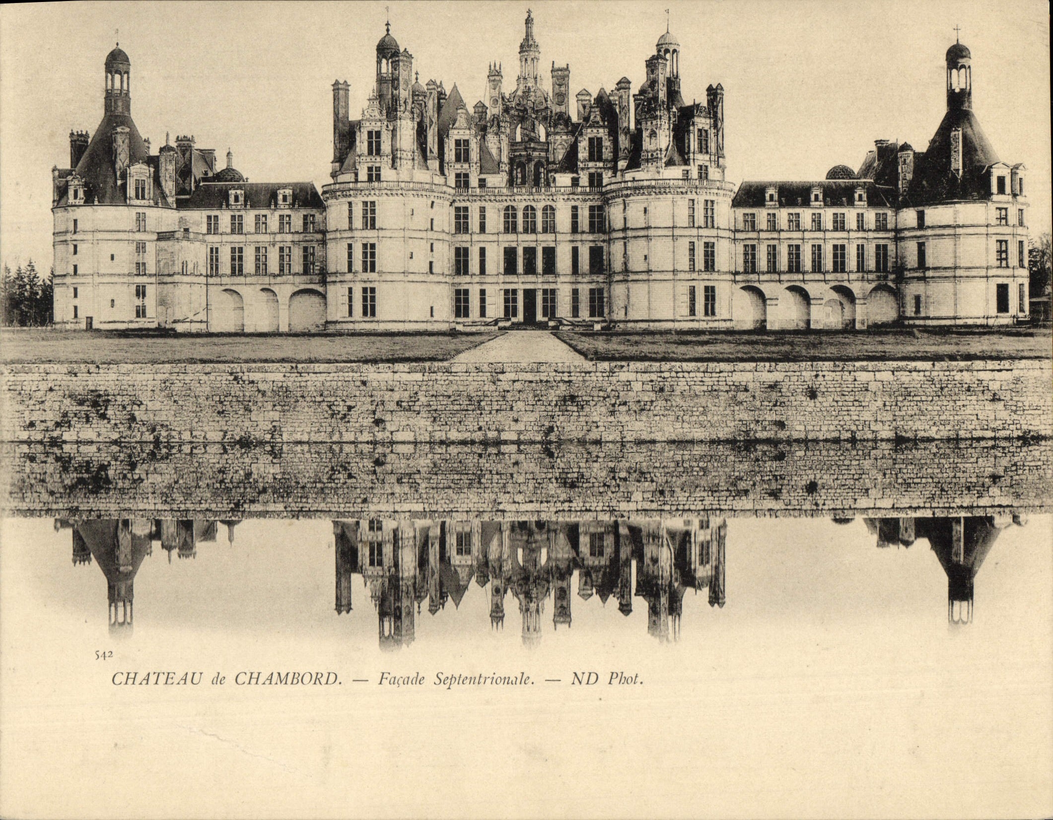 CPA Grand Format Chateau de Chambord Facade septentrionale 18 * 14 cm