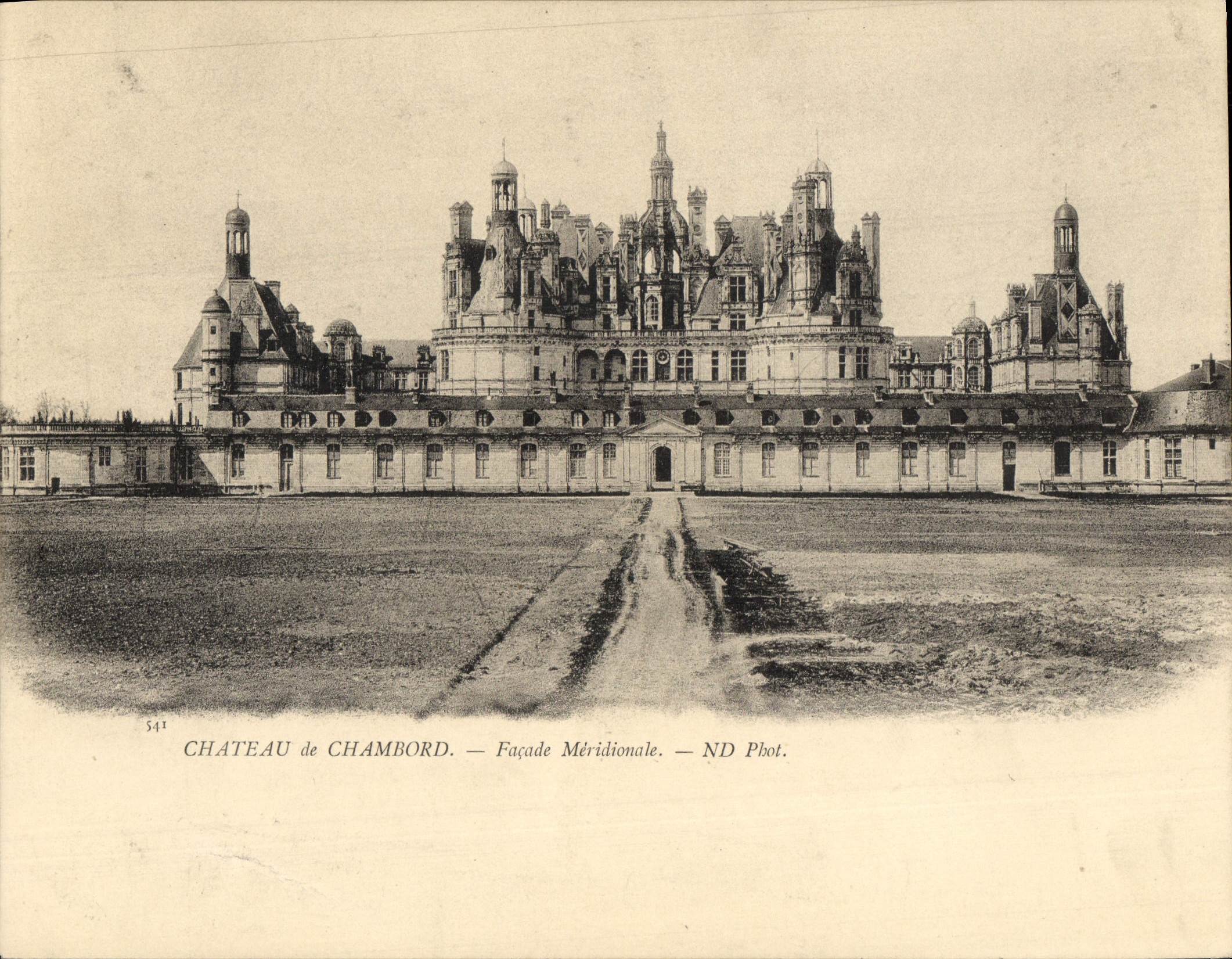 CPA Grand Format Chateau de Chambord Facade meridionale 18 * 14 cm