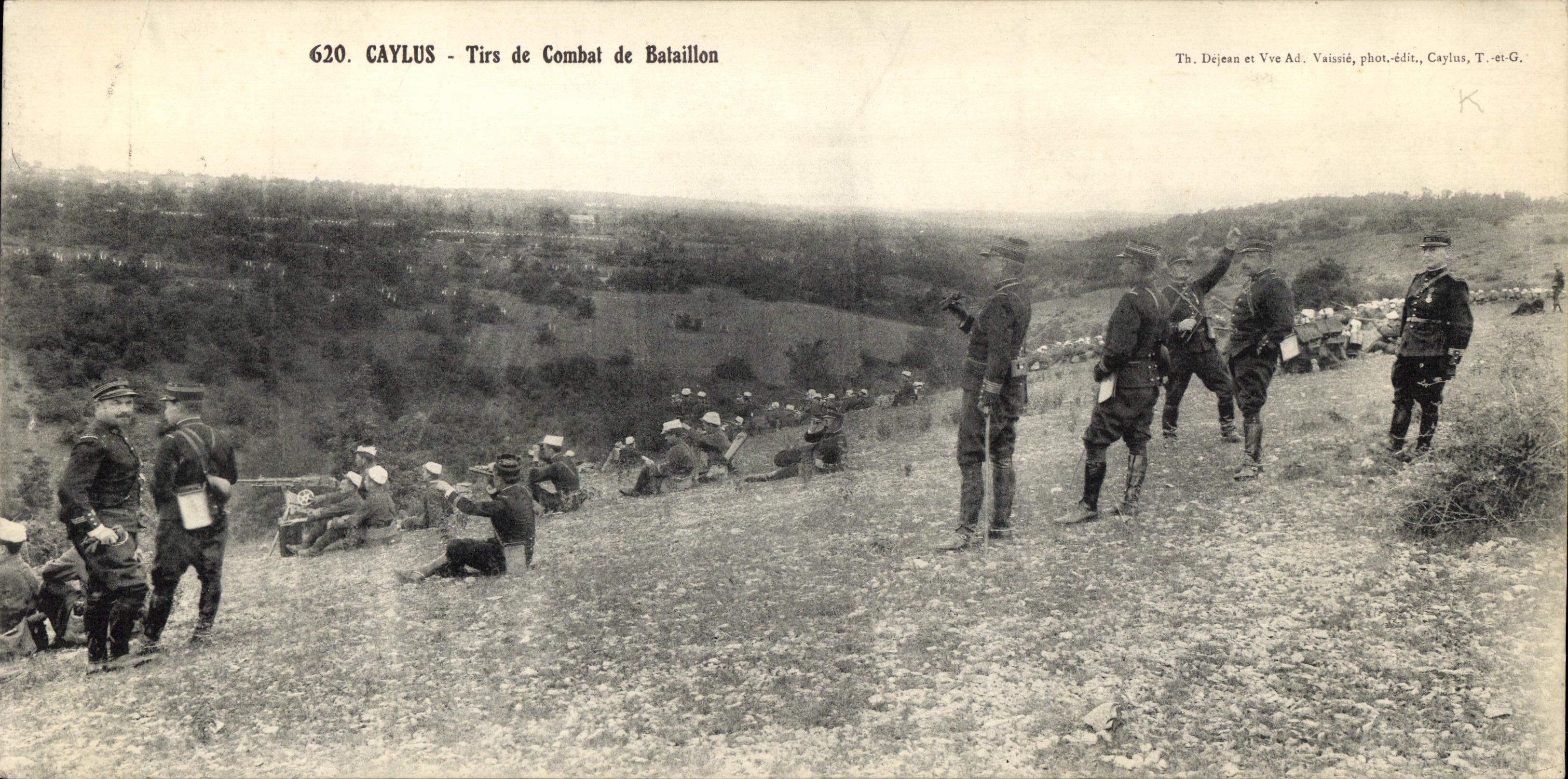 Shootings de gran tamaño de Caylus de la POSTAL de la VENDIMIA del combate del batallón 27 * 14 cm de Militaria