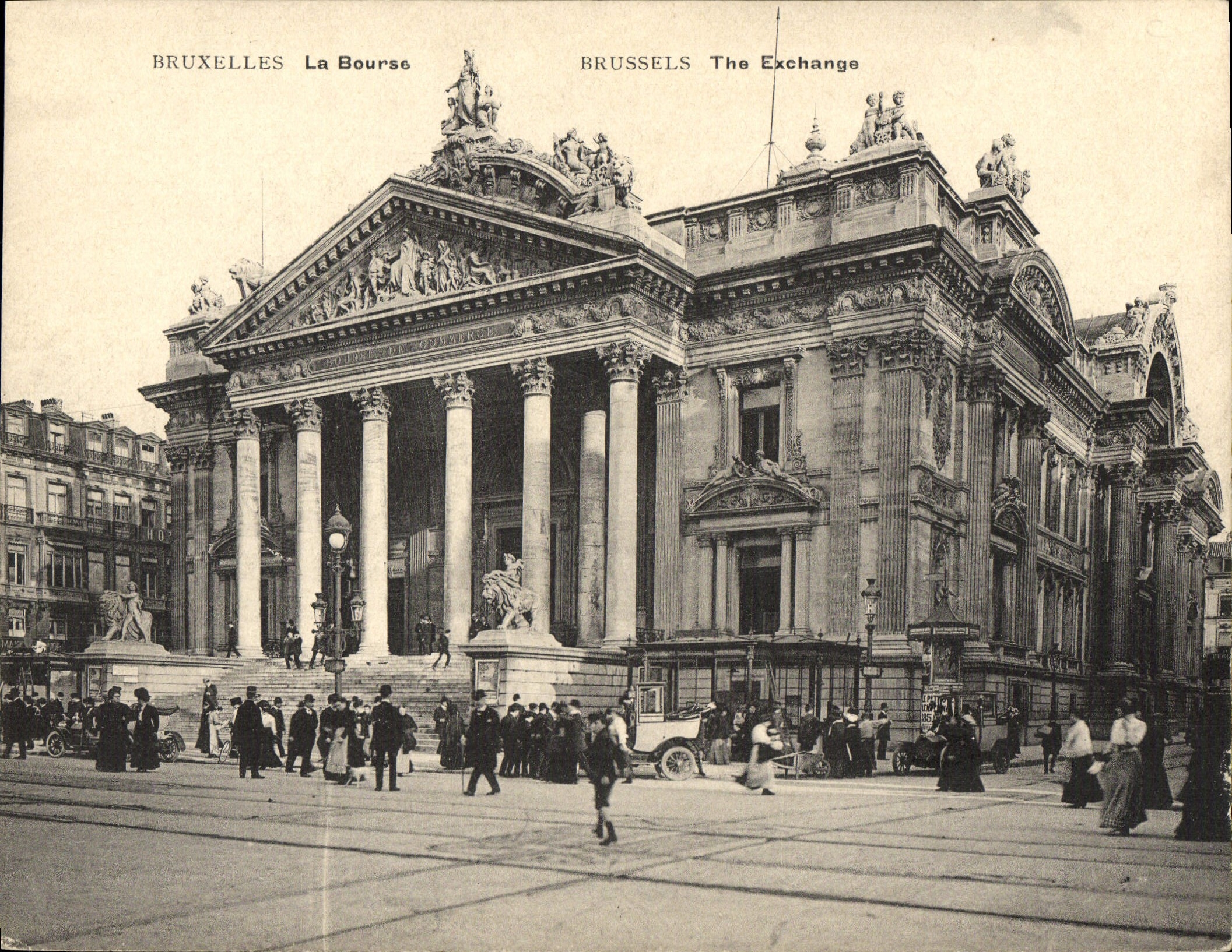 CPA Grand Format Bruxelles La Bourse 18 * 14 cm