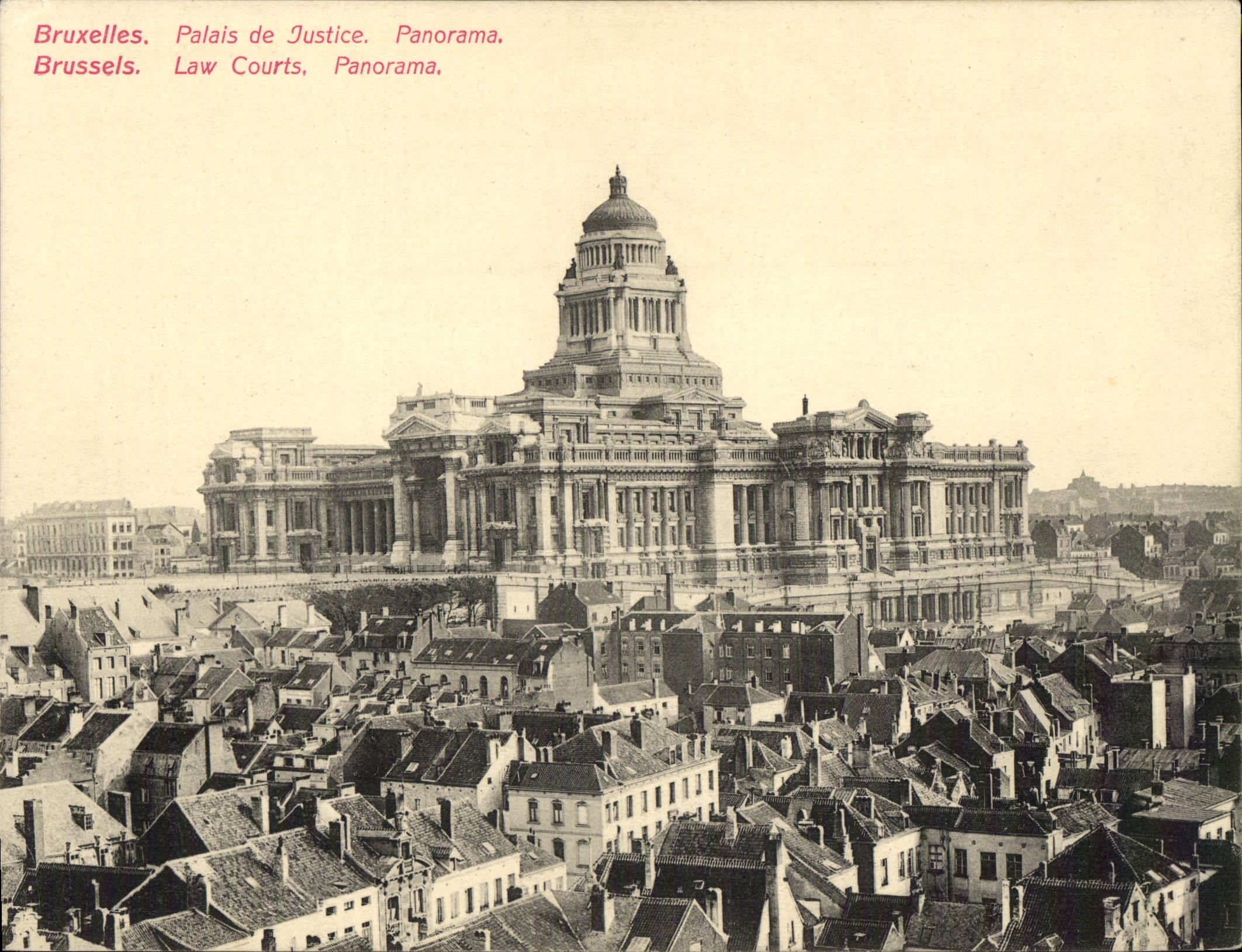 CPA Grand Format Bruxelles Palais De Justice 18 * 14 cm