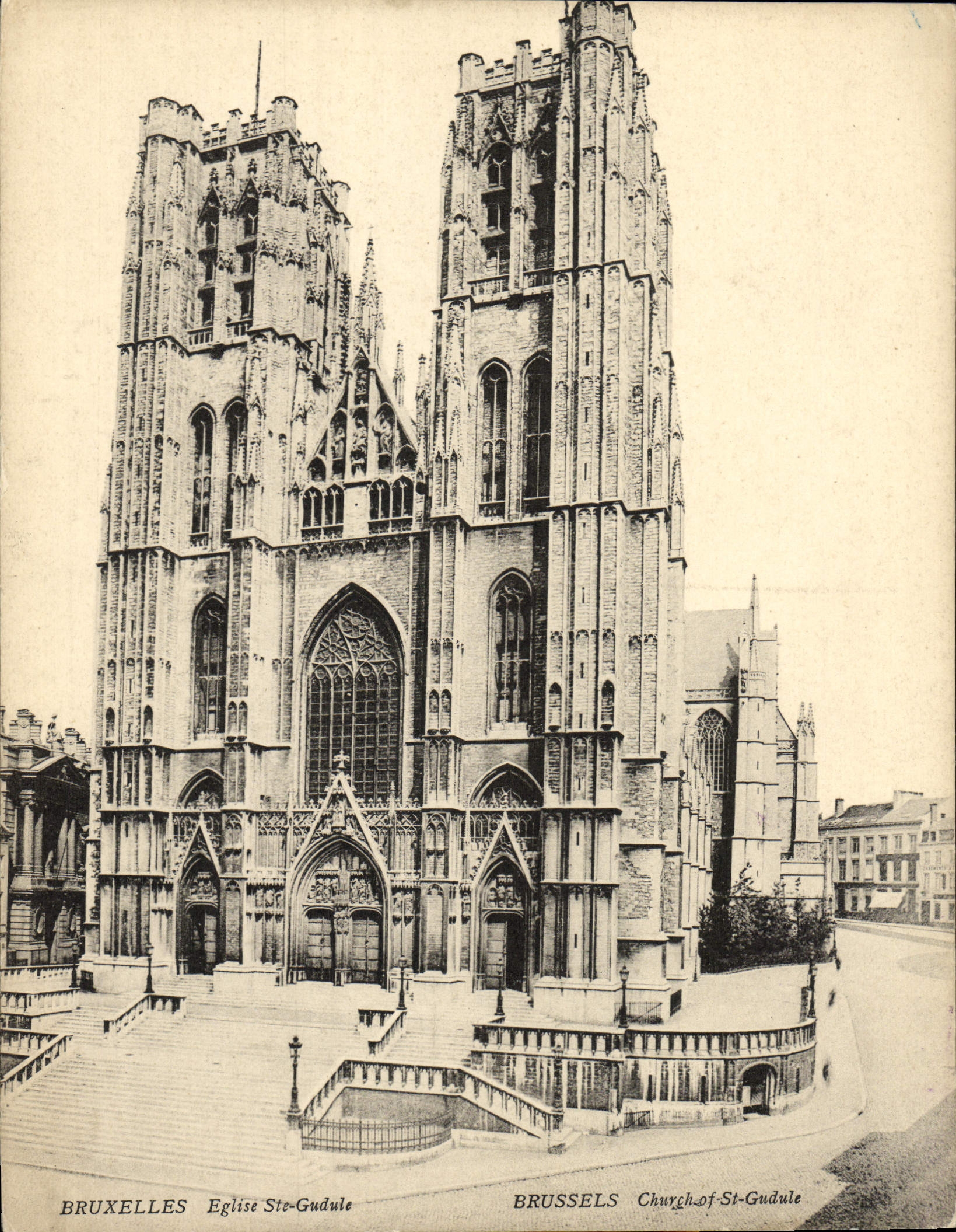 CPA Grand Format Bruxelles Eglise Ste Gudule 18 * 14 cm